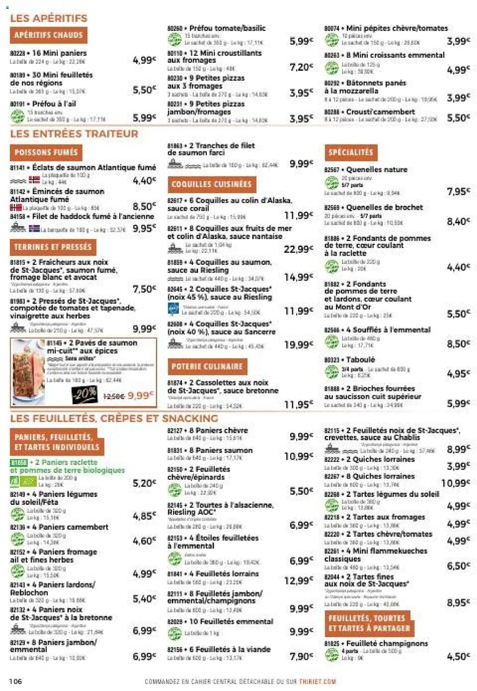 {H1} | Page: 106 | Produits: Fruits de mer, Raclette, Fromage, Saumon