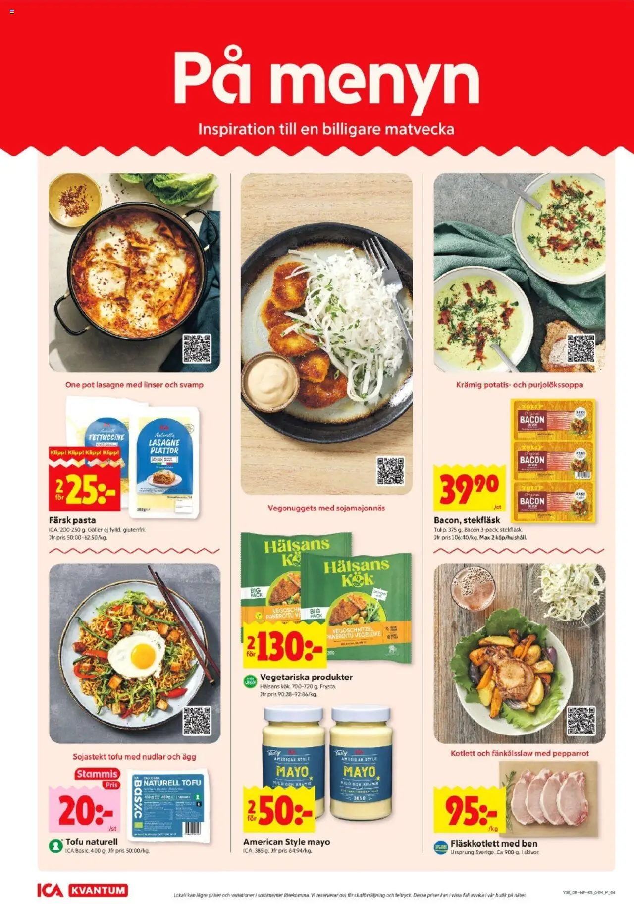 ICA Kvantum reklamblad aktuell från 15.09.2025 | Sida: 4 | Produkter: Linser, Galler, Potatis, Pepparrot
