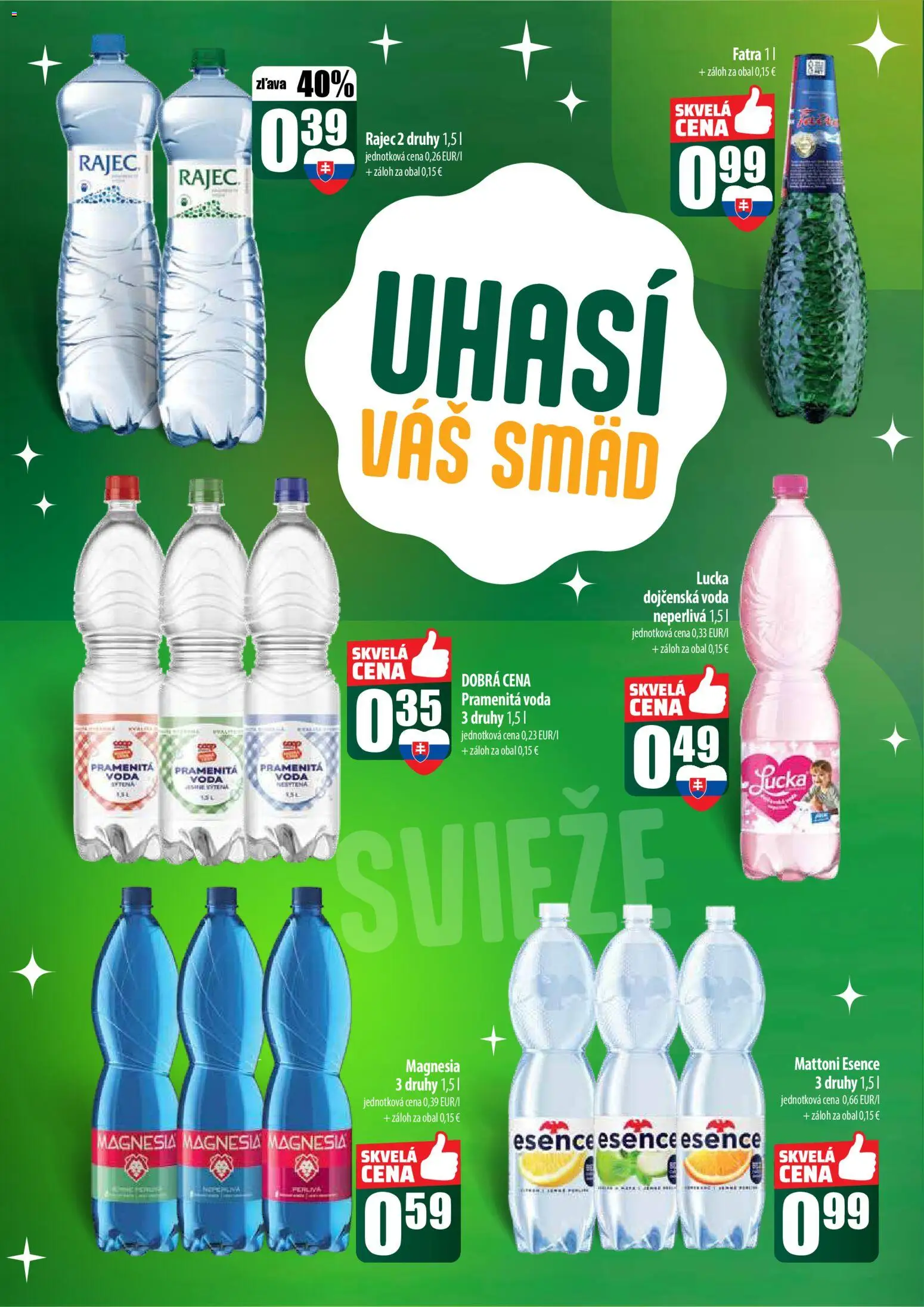 Nové COOP Jednota akcie – leták je platný od 18.12.2025 | Strana: 48 | Produkty: Rajec, Mattoni, Voda, Fatra