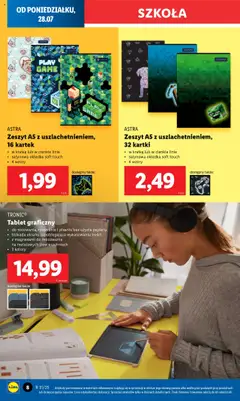 Lidl Katalog od 28.07.2025 | Strona: 8 | Produkty: Tablet, Tablet graficzny, Zeszyt