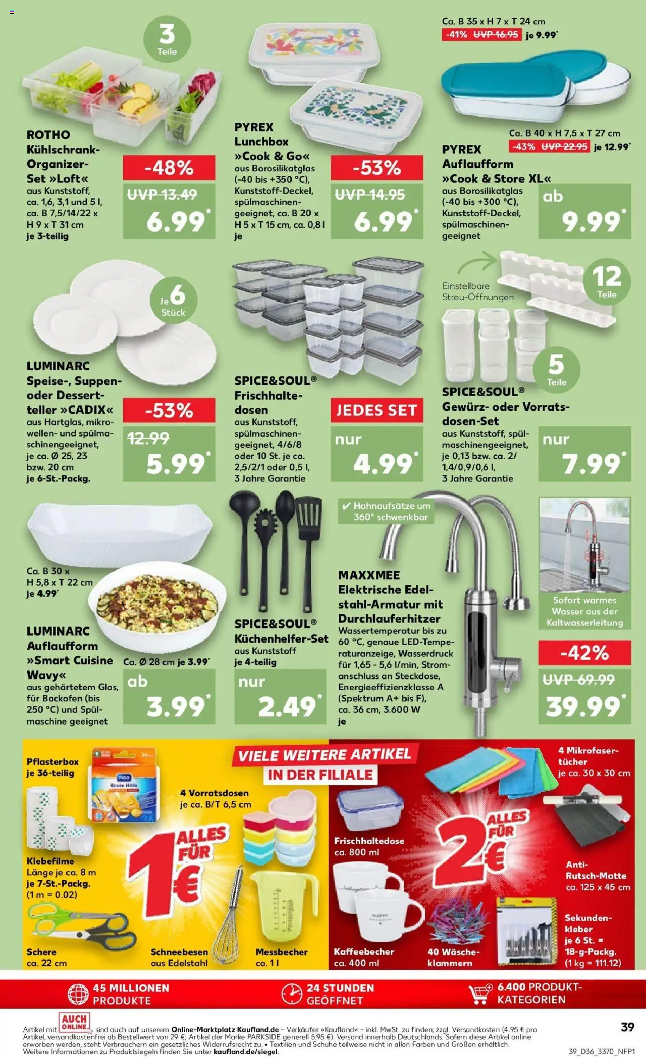 Kaufland prospekt Sonneberg	 – gültig ab 04.09.2025 | Seite: 39 | Produkte: Kühlschrank, Wasser, Backofen