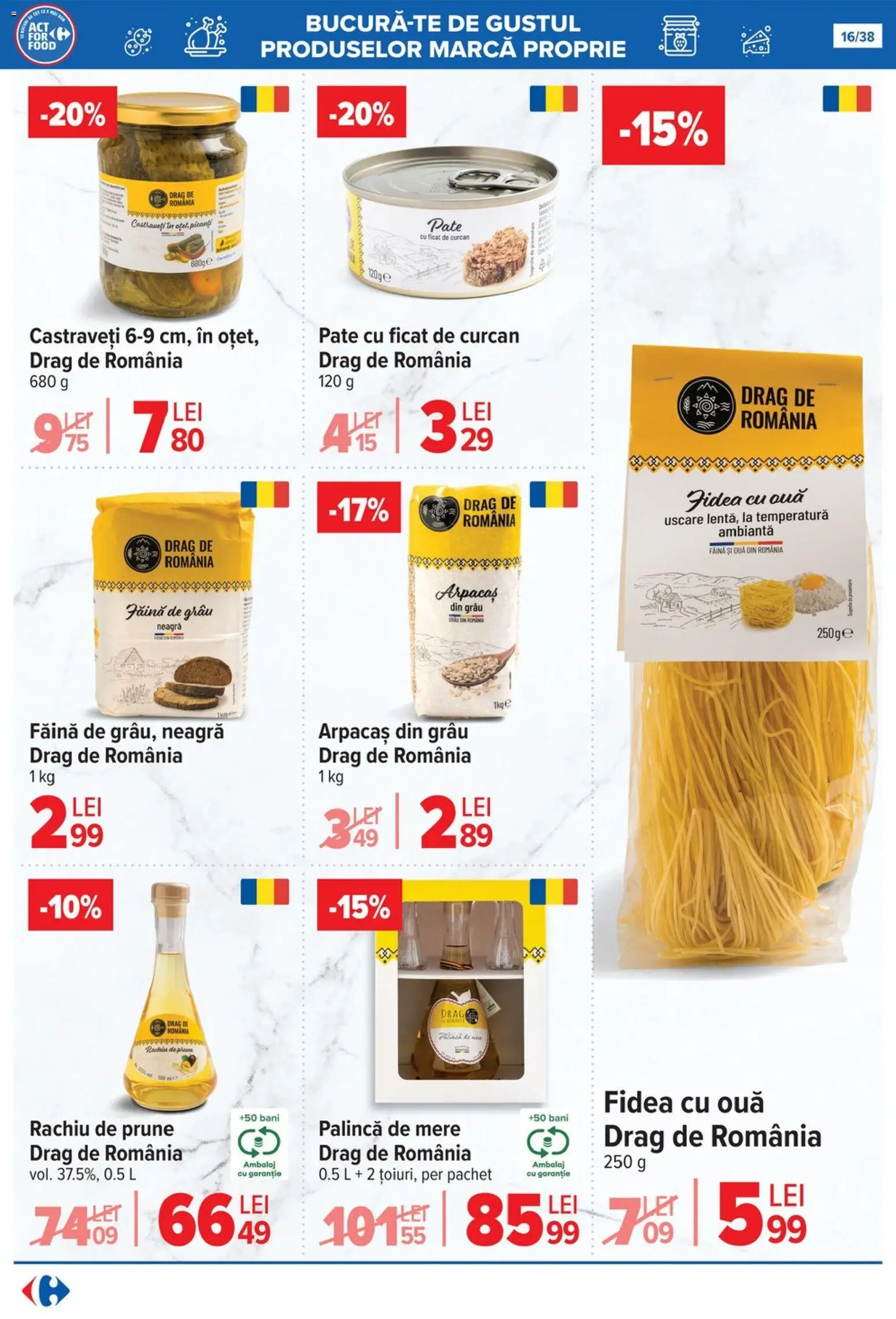 Noul catalog Carrefour – valabil de la 29.10.2025 | Pagină: 16 | Produse: Ouă, Făină, Mere, Castraveți