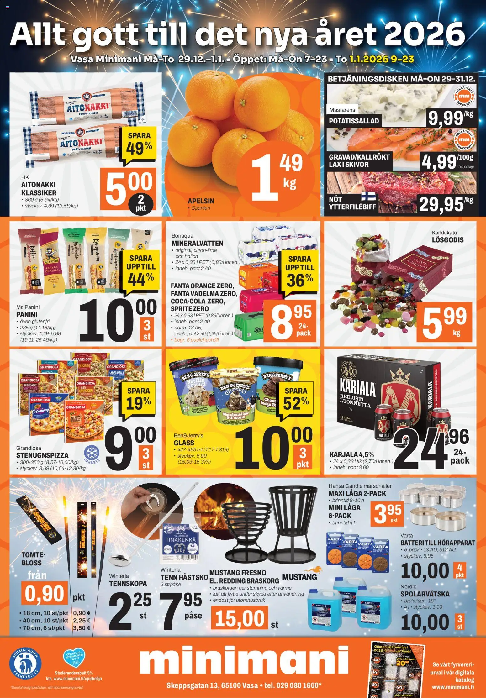 Minimani Tarjoukset - Vaasa – voimassa 29.12.2025 alkaen | Sivu: 2 | Tuotteet: Vadelma, Mozzarella, Sprite, Kinkku