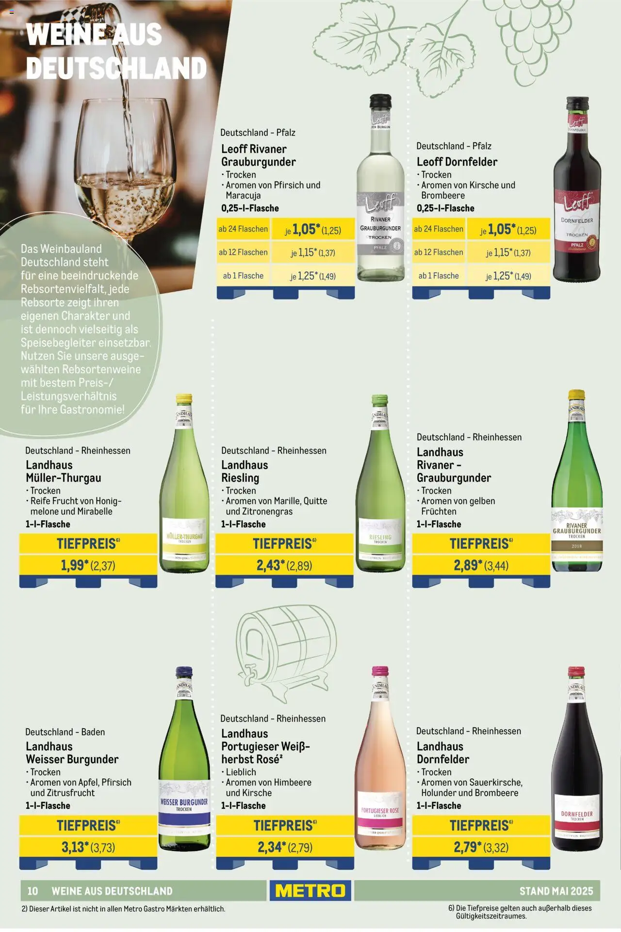Metro Hauswein-Katalog - gültig ab dem 01.05.2025 | Seite: 10 | Produkte: Honigmelone, Pfirsich, Melone, Himbeere