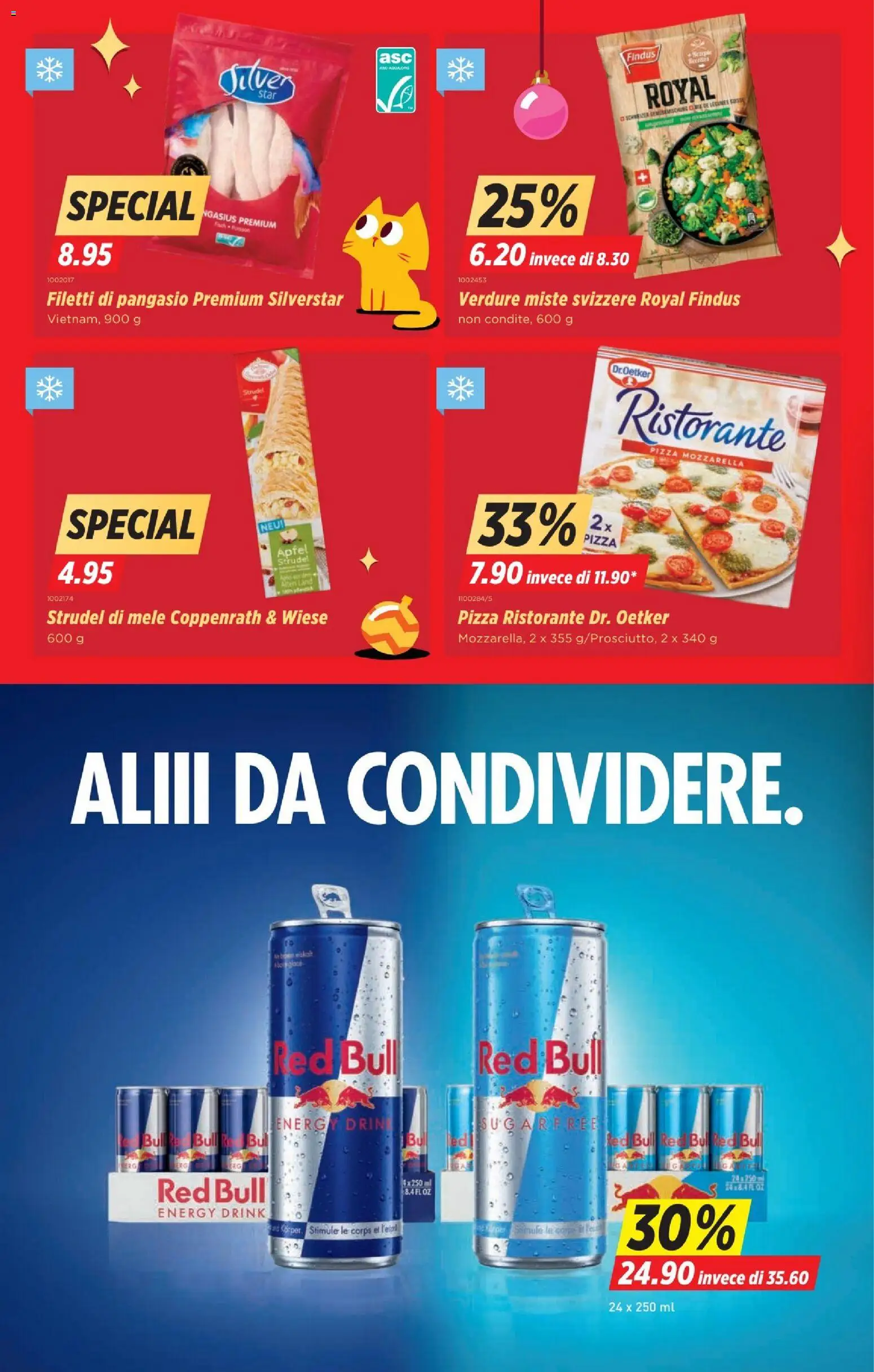Denner Aktionen IT – gültig ab 18.11.2025 | Seite: 8 | Produkte: Red bull, Pizza, Äpfel