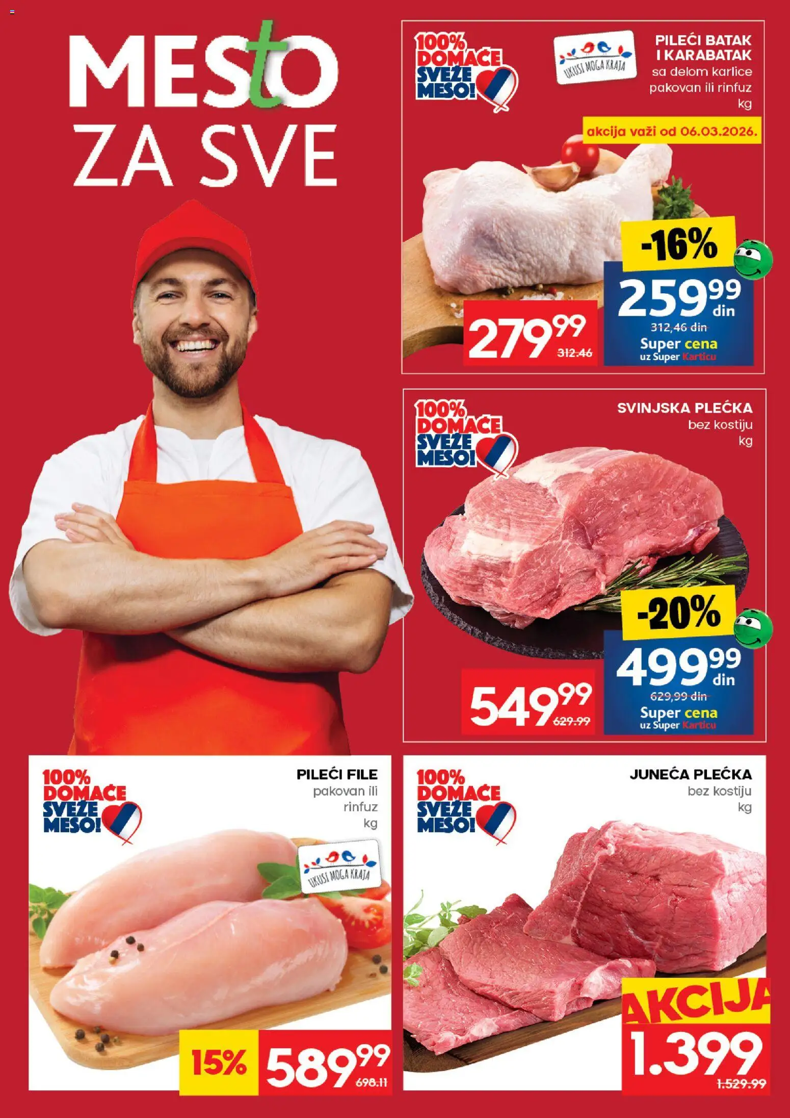 Roda katalog - važi od 05.03.2026 | Strana: 4 | Proizvode: Pileći file, Pileći batak, Svinjska plećka