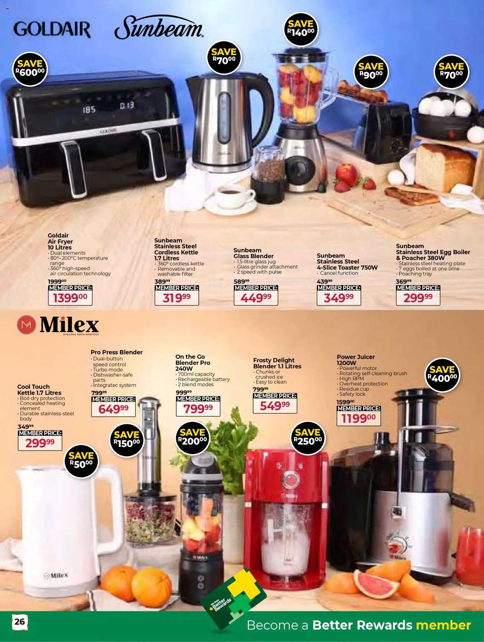 New Dis-Chem catalogue – valid from 25.11.2025 | Page: 26 | Products: Kettle, Press, Fryer, Lock