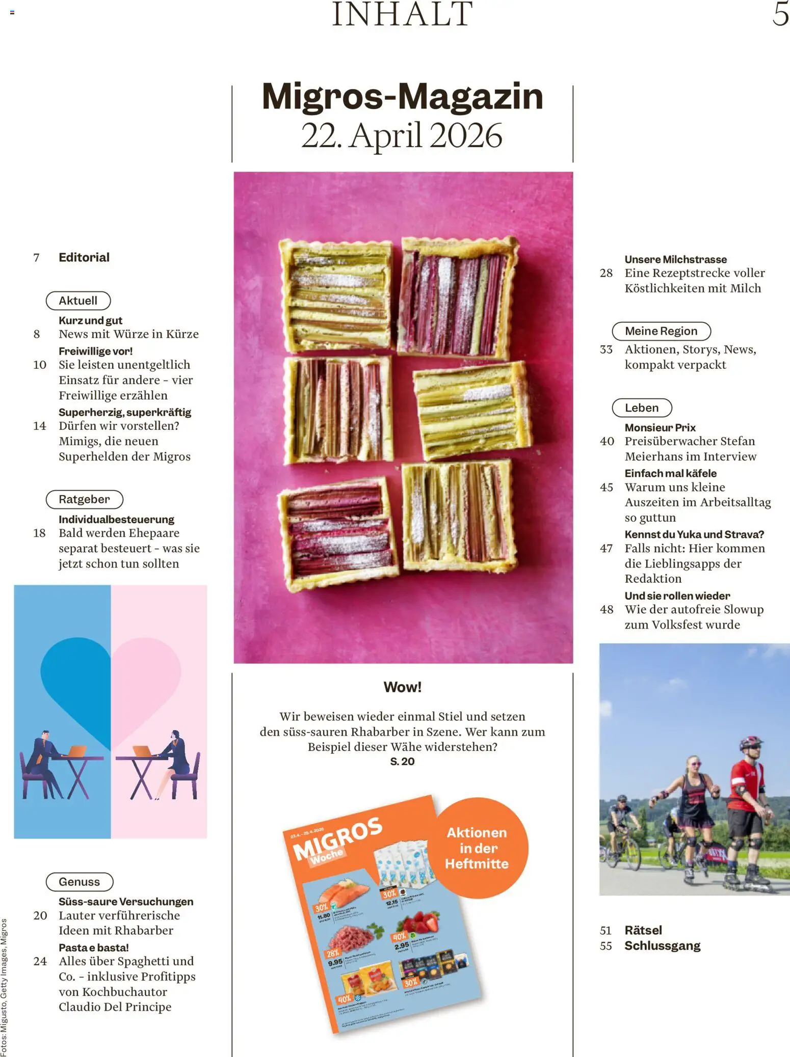 Migros aktionen – gültig ab 22.04.2026 | Seite: 5 | Produkte: Milch, Erdbeeren, Pasta