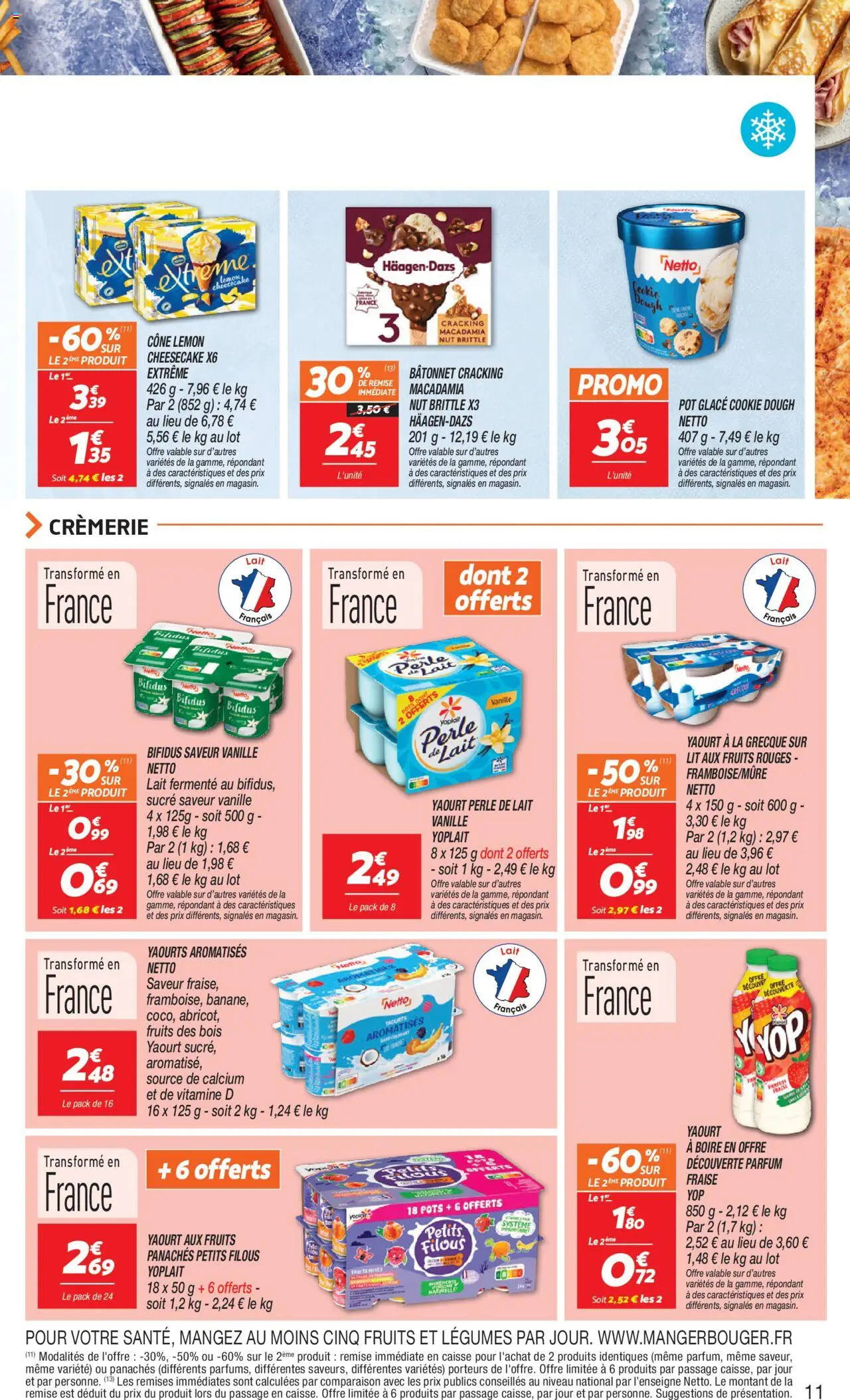  | Page: 11 | Produits: Treets, Yaourt à La Grecque, Lit, Yaourt