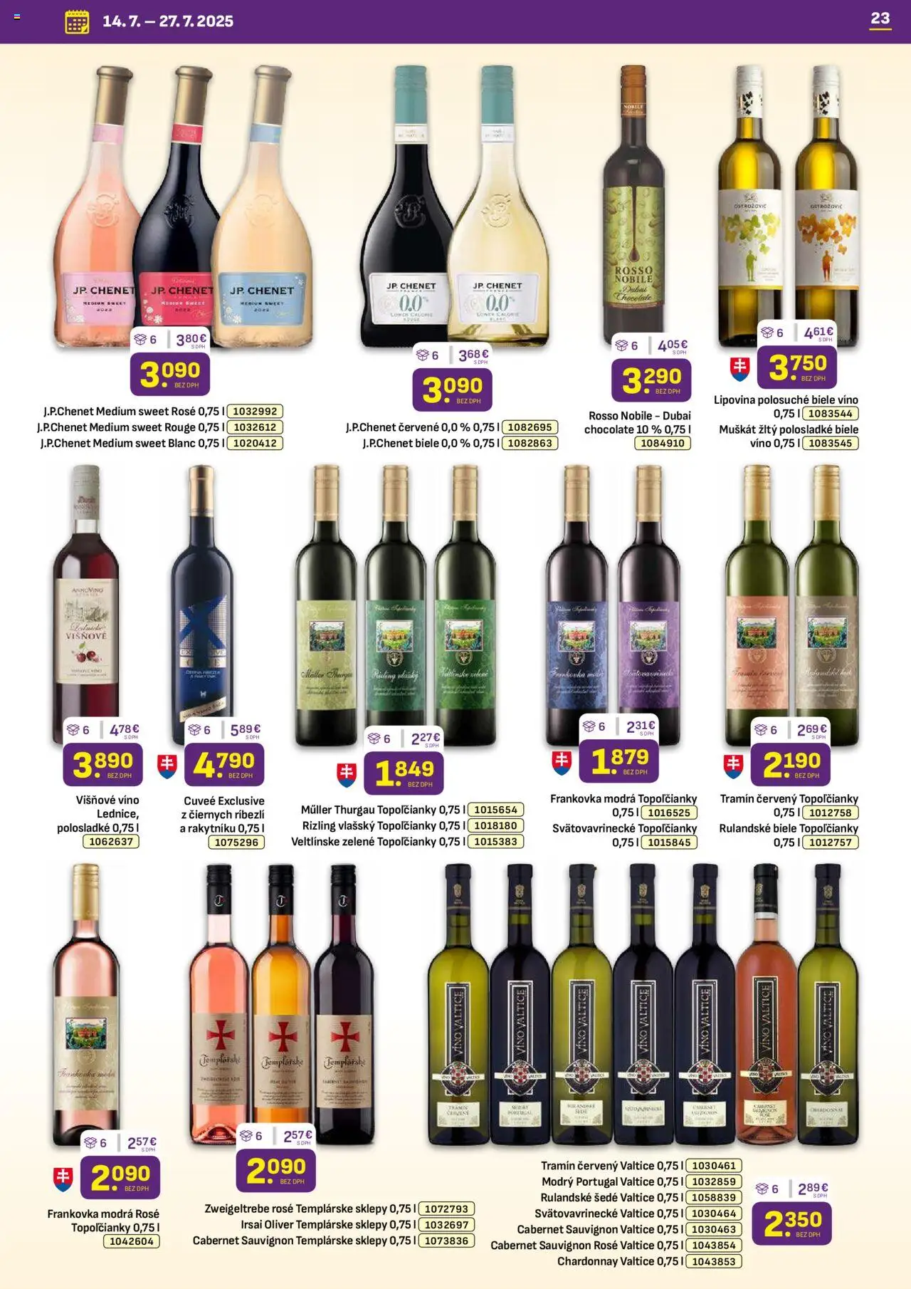 Libex leták │ platný od 14.07.2025 | Strana: 23 | Produkty: Biele víno, Víno