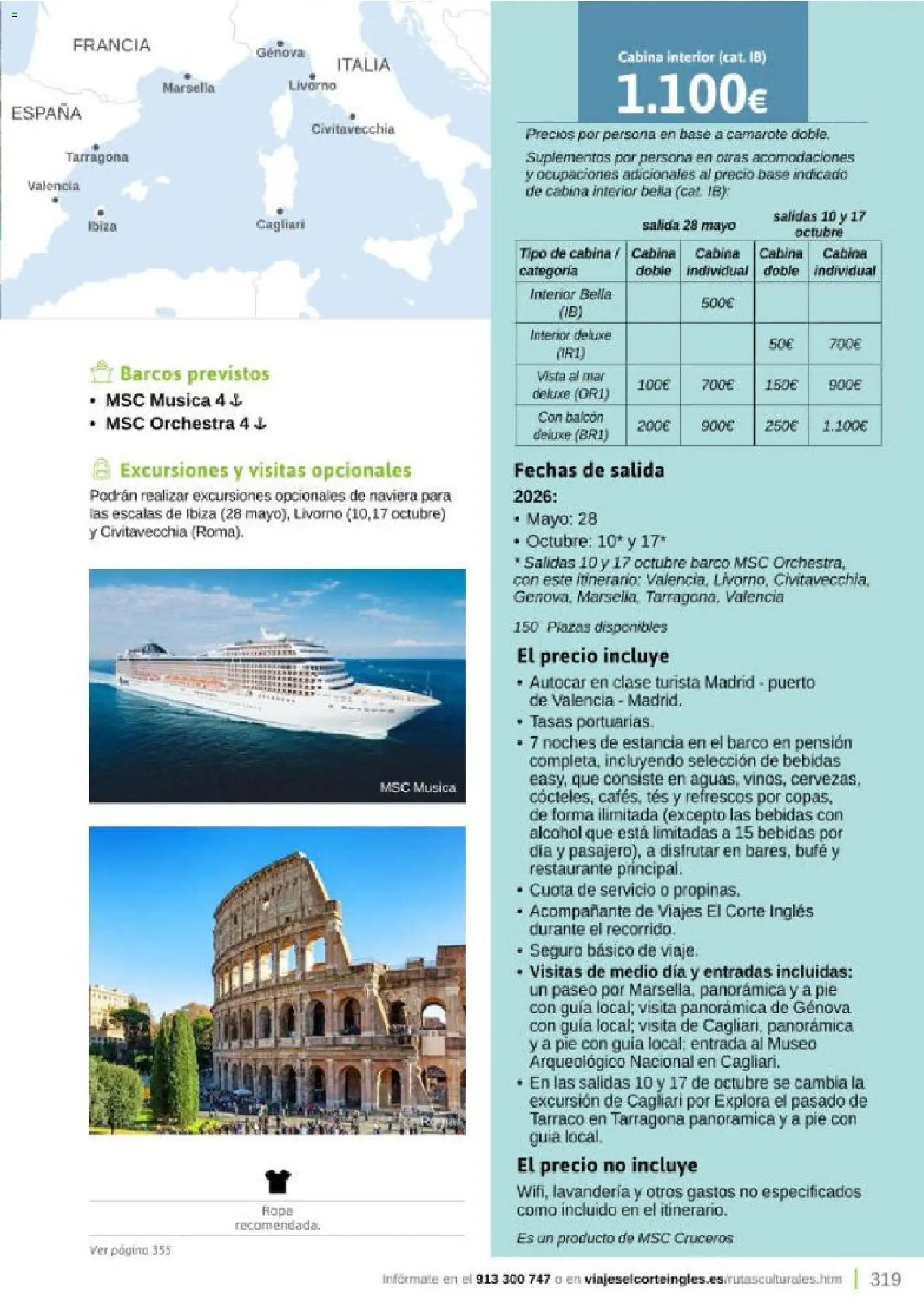 Viajes El Corte Inglés Rutas Culturales de la Comunidad de Madrid │ válido desde el 01.04.2026 | Página: 319 | Productos: Ropa