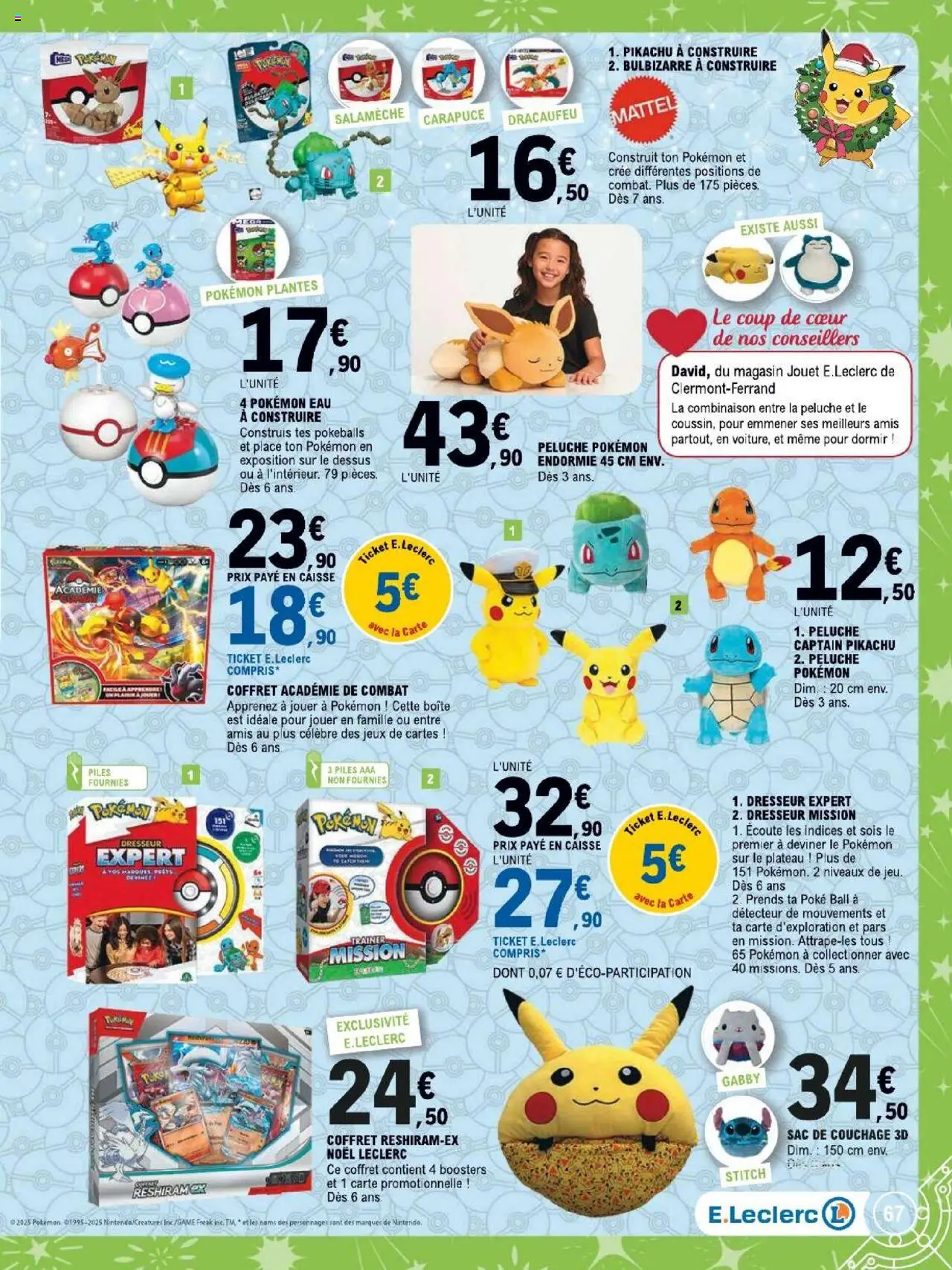 {H1} | Page: 67 | Produits: Sac de couchage, Peluche, Jeux, Piles