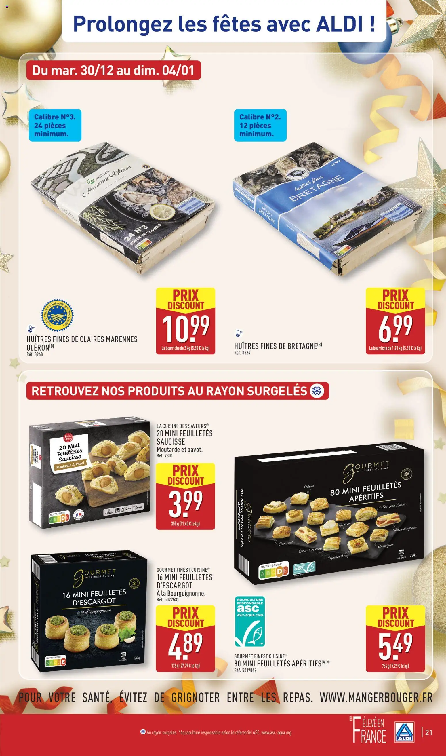 {H1} | Page: 24 | Produits: Huîtres fines, Saucisse, Champignon, Huîtres