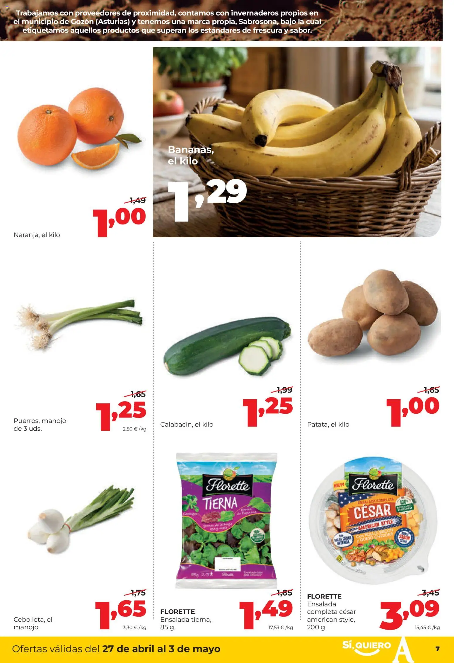 Alimerka folleto Castilla y León │ válido desde el 27.04.2026 | Página: 7 | Productos: Queso, Ensalada