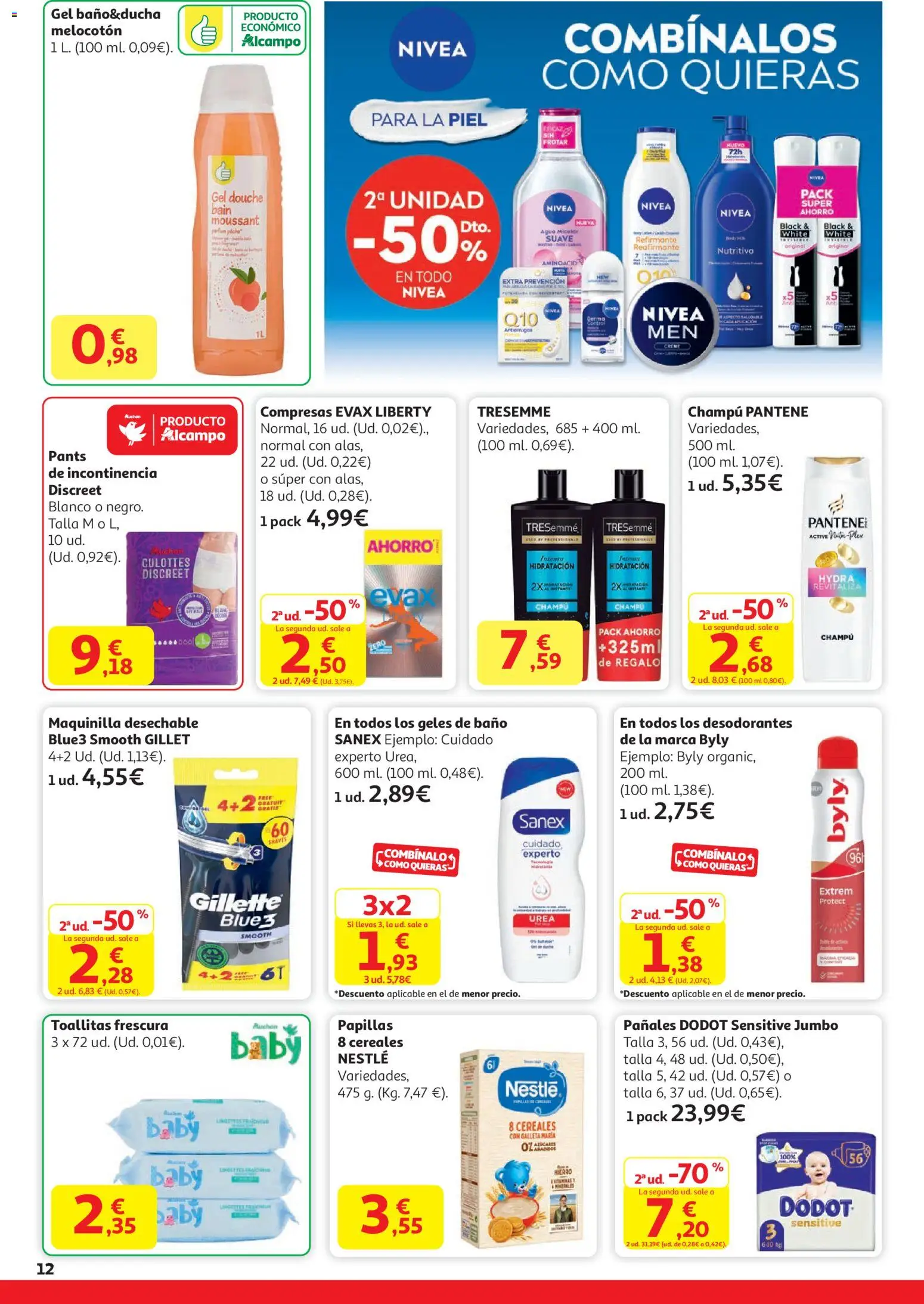 Alcampo - Trafico HP │ válido desde el 29.12.2025 | Página: 12 | Productos: Champú, Cereales, Γλυφιτζούρι, Baño