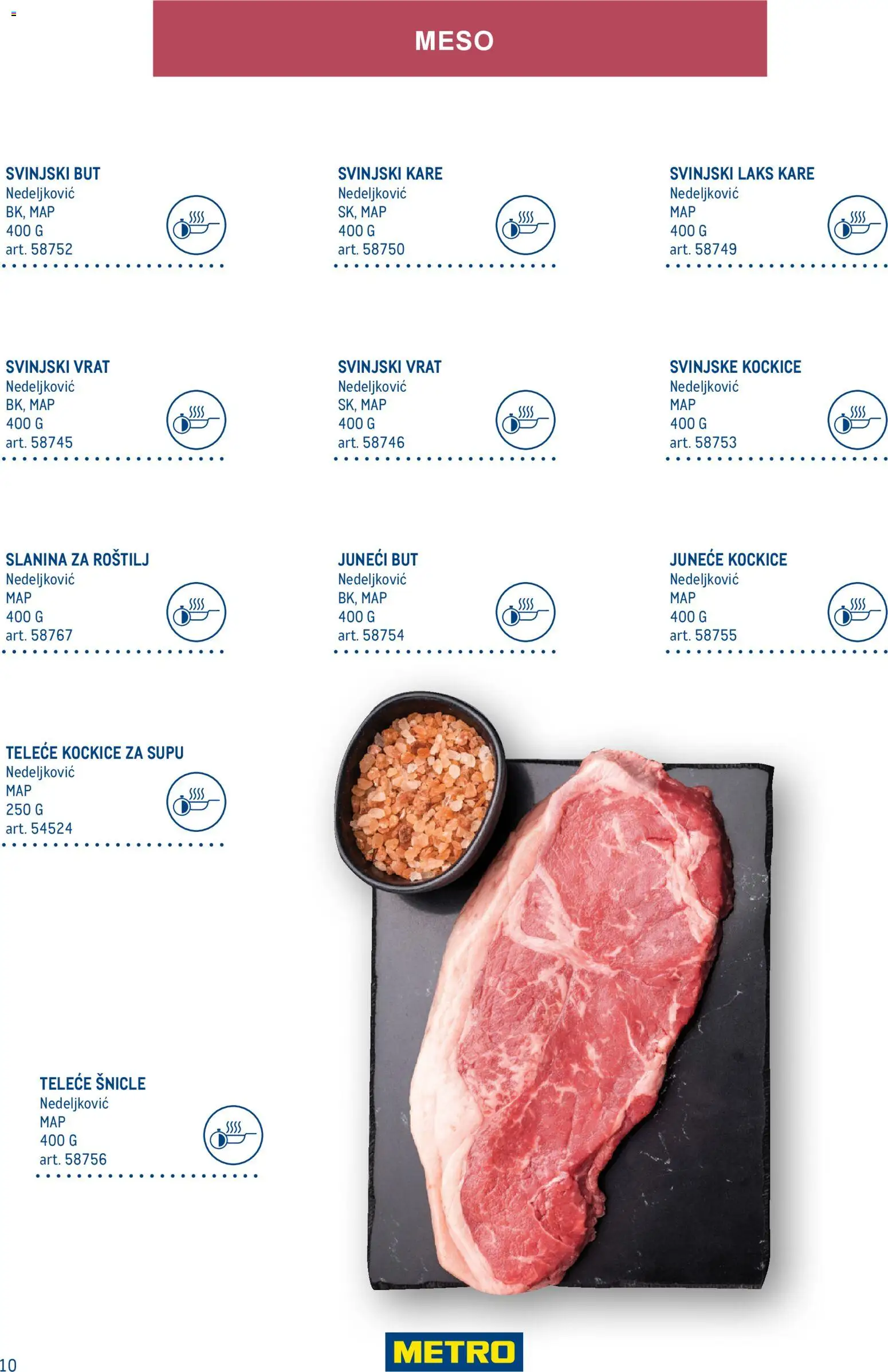 Metro katalog - važi od 28.11.2025 | Strana: 10 | Proizvode: Svinjski kare, Svinjski vrat, Slanina, Svinjski but