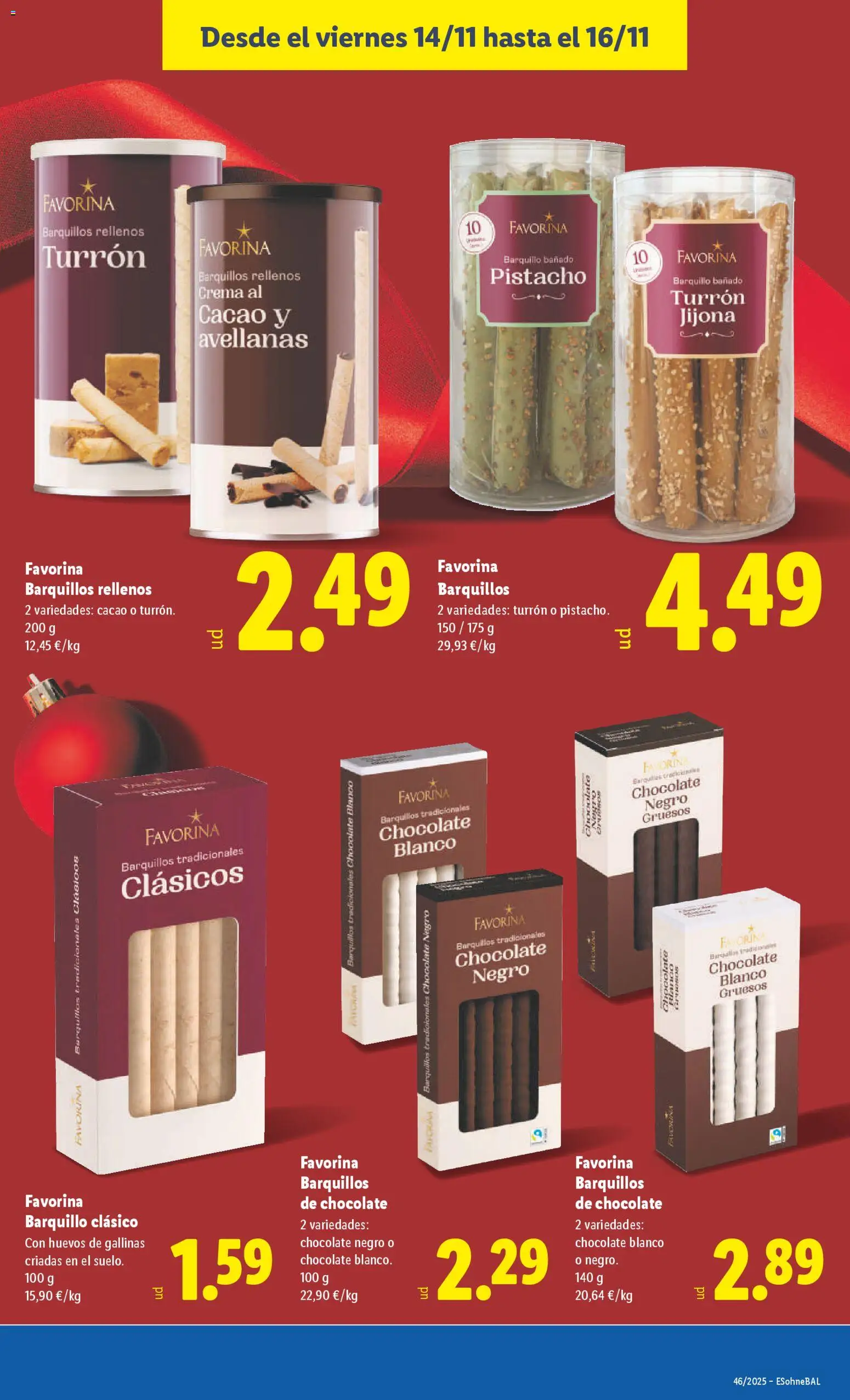 Lidl folleto │ válido desde el 10.11.2025 | Página: 45 | Productos: Huevos, Chocolate, Crema, Φρυγανιές σικάλεως