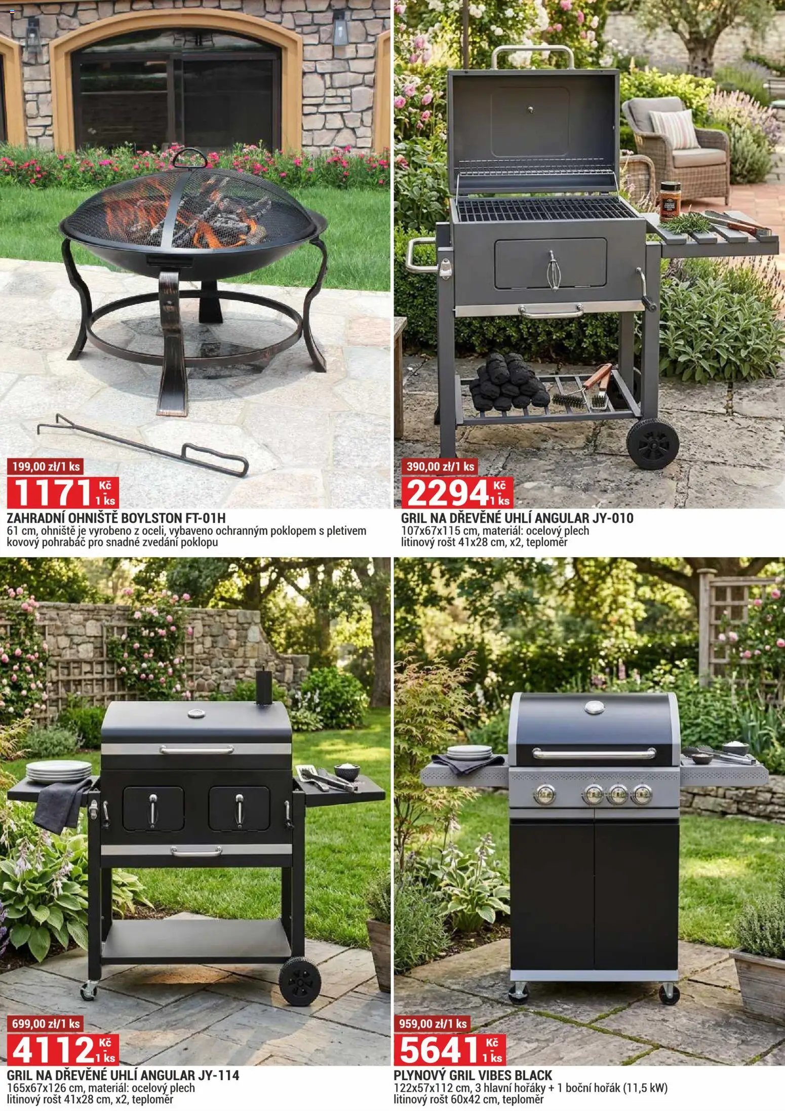 Merkury Market leták od 01.04.2026 | Strana: 5 | Produkty: Dřevěné uhlí, Gril, Teploměr, Rošt