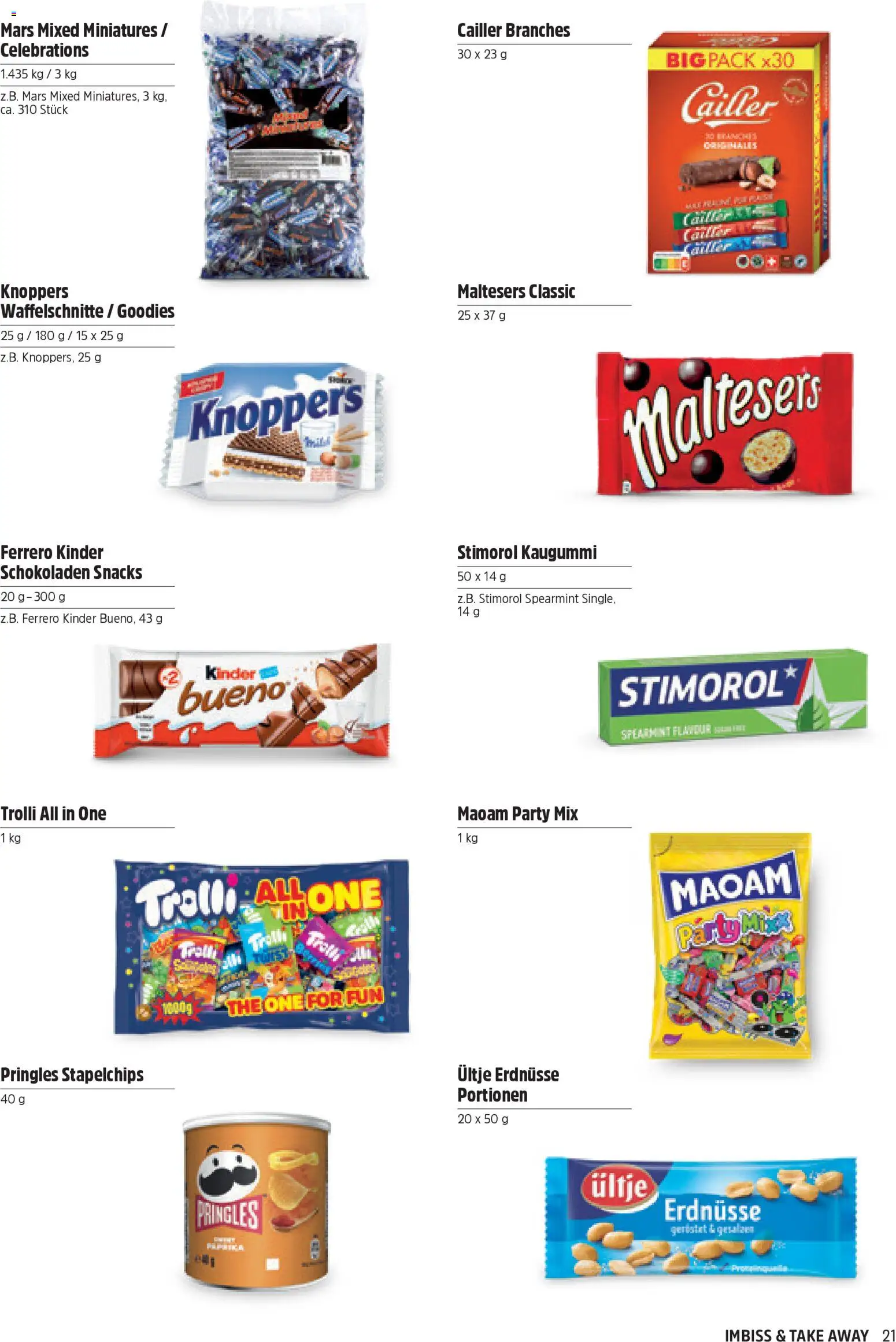 TopCC aktionen Imbiss & Take Away – gültig ab 31.03.2026 | Seite: 21 | Produkte: Erdnüsse, Celebrations, Mars