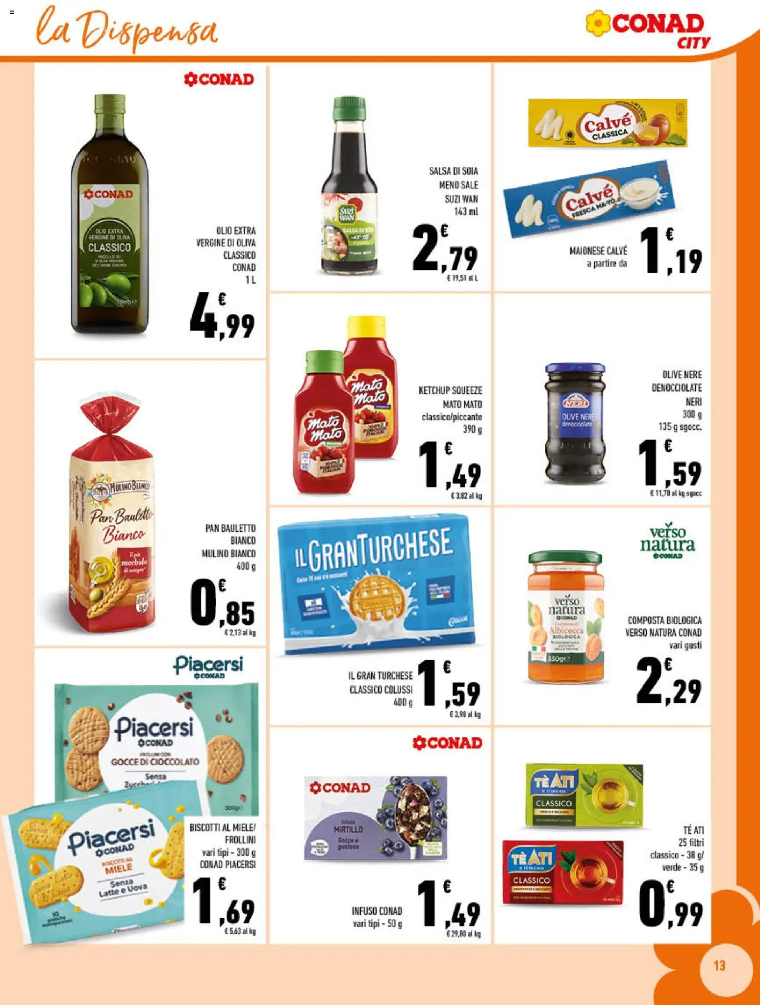 Volantino Conad del 14.01.2026 | Pagina: 13 | Prodotti: Cioccolato, Sale, Olio, Miele