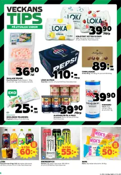 Coop Daglivs - erbjudanden - Förhandsvisning av reklamblad från butik Coop Daglivs aktuell från 13.10.2025 | Sida: 6 | Produkter: Zingo, Loka, Majonnäs, Energidryck