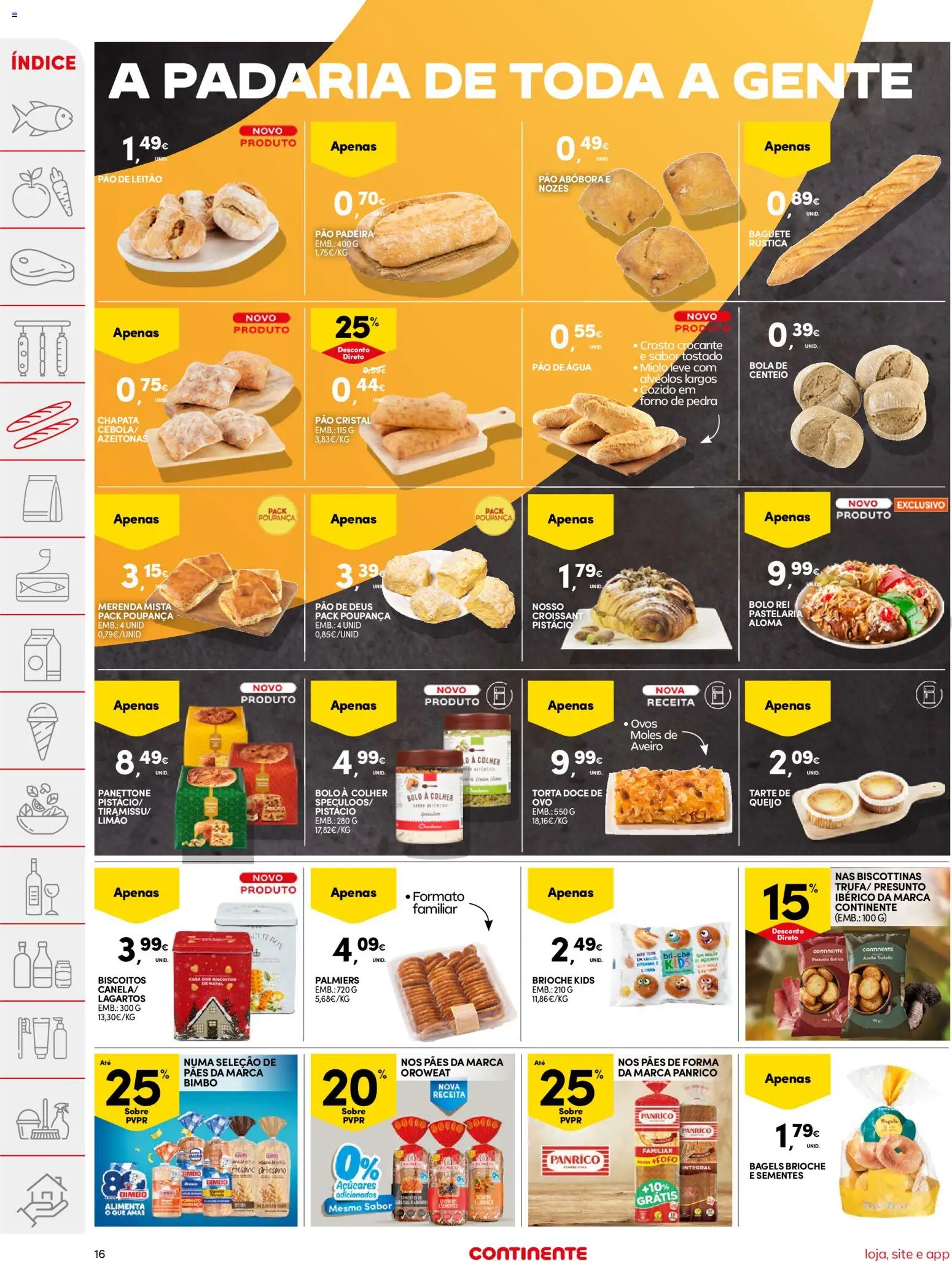 Continente folheto │ válido de 04.11.2025 | Página: 16 | Produtos: Forno, Bolo, Centeio, Biscoitos