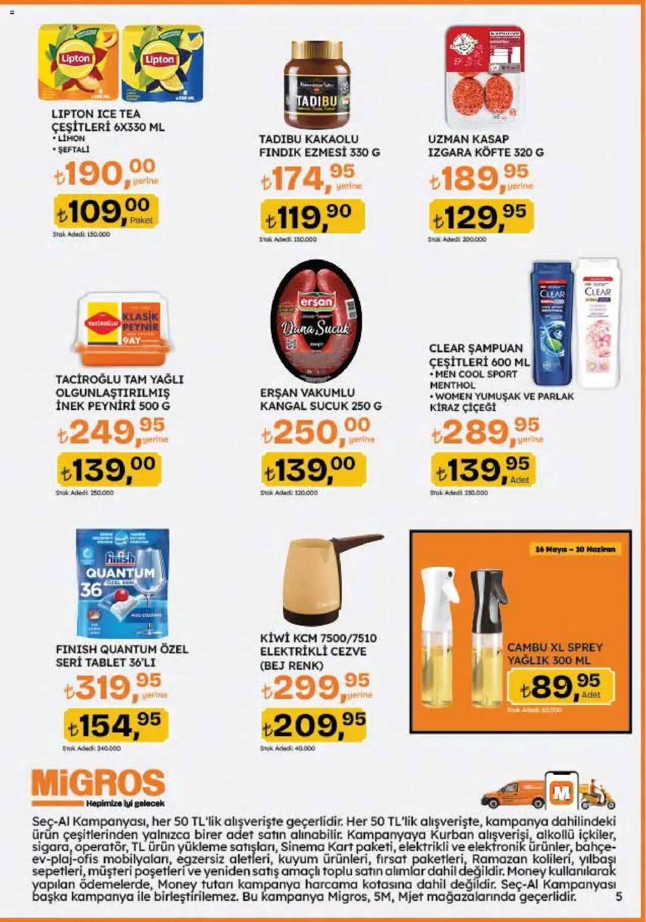 Migros Katalog - 5M Migroskop Dijital - 22.05.2025 tarihinden itibaren geçerlidir | Sayfa: 5 | Ürünler: Elektrikli cezve, Şeftali, Kiraz, Tablet