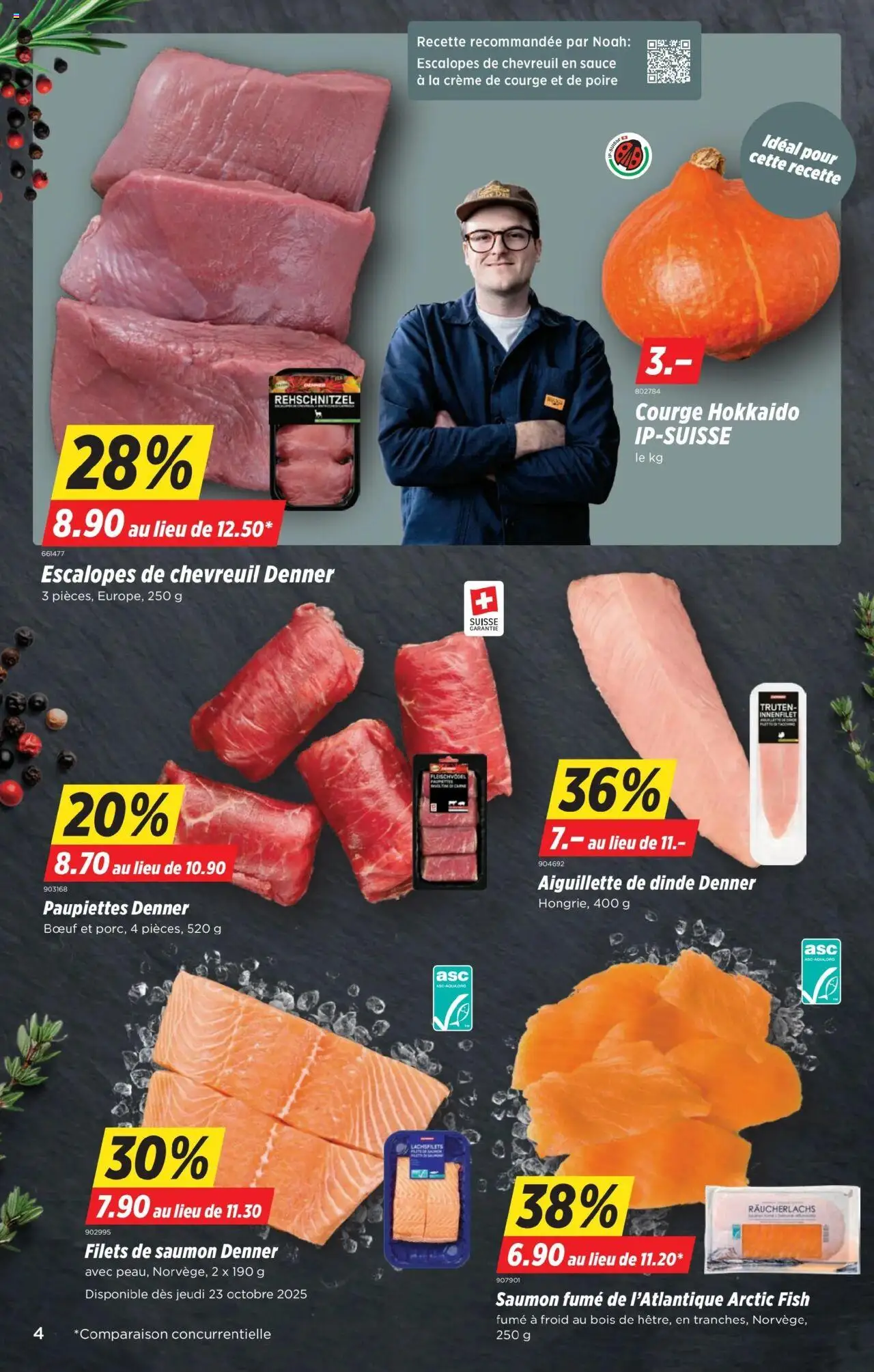 Denner Aktionen FR – gültig ab 21.10.2025 | Seite: 4 | Produkte: Räucherlachs, Creme