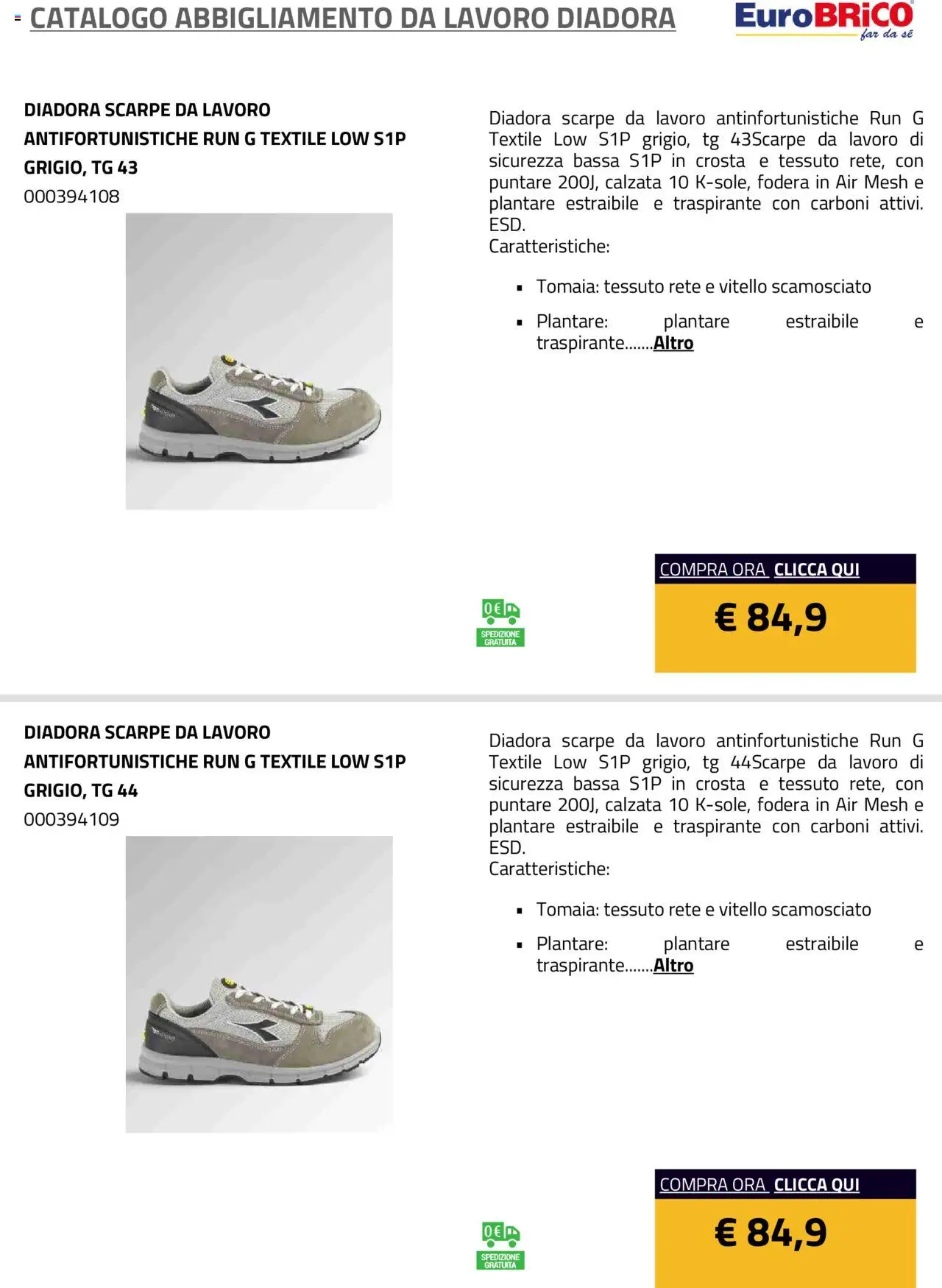 Volantino Eurobrico del 23.07.2025 | Pagina: 46 | Prodotti: Scarpe, Vitello