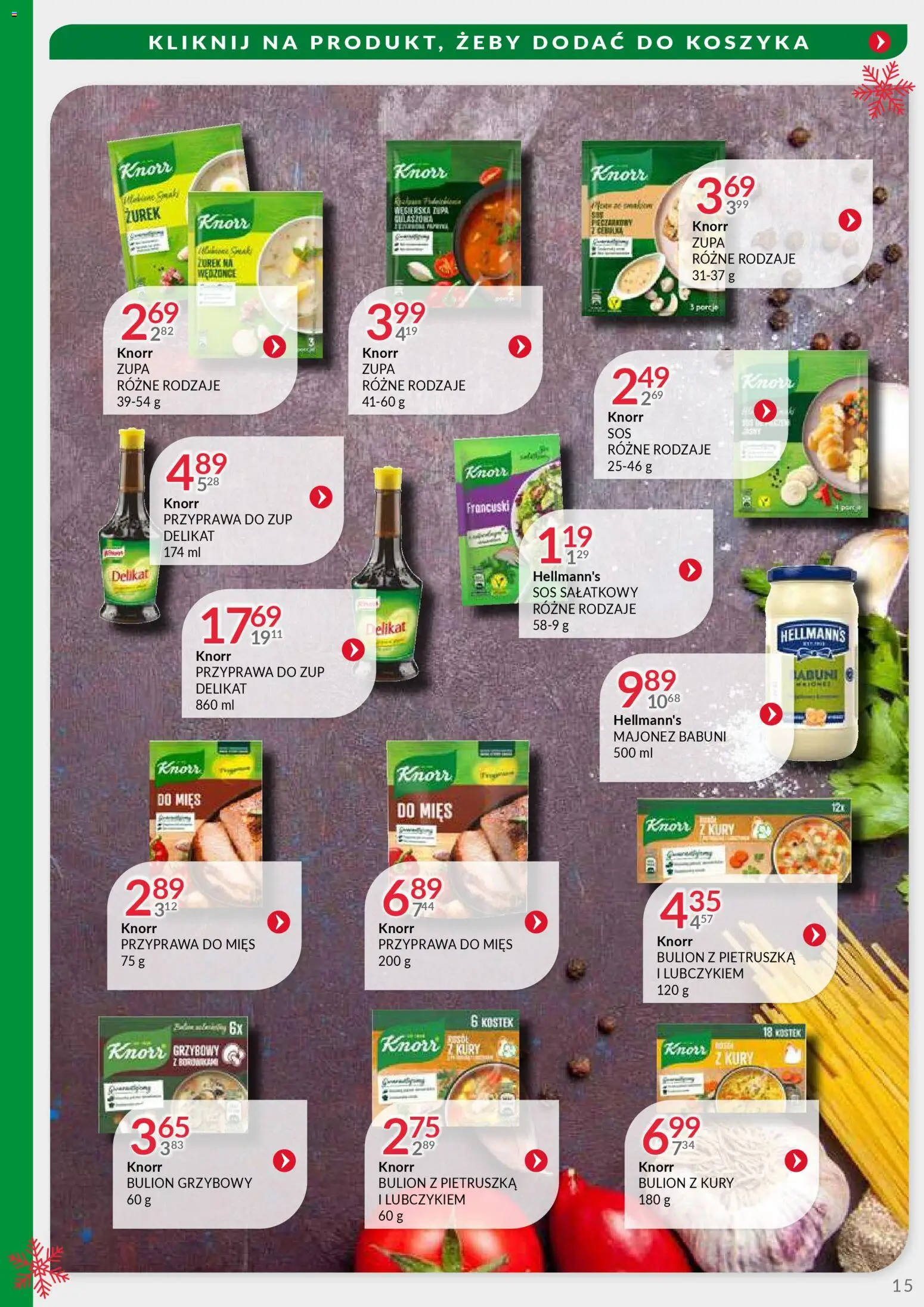 Eurocash Gazetka - Oferta Handlowa MR Południowy Wschód od 24.11.2025 | Strona: 15 | Produkty: Pietruszka, Zurek, Zupa, Majonez