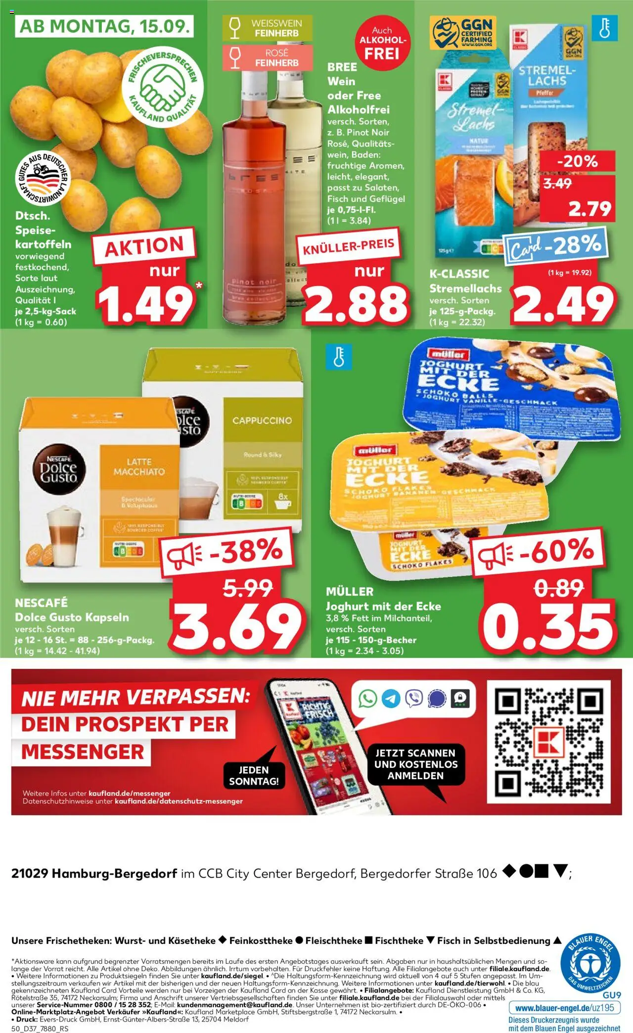 Kaufland prospekt Hamburg	 – gültig ab 11.09.2025 | Seite: 50 | Produkte: Nescafe, Joghurt, Bree, Wein
