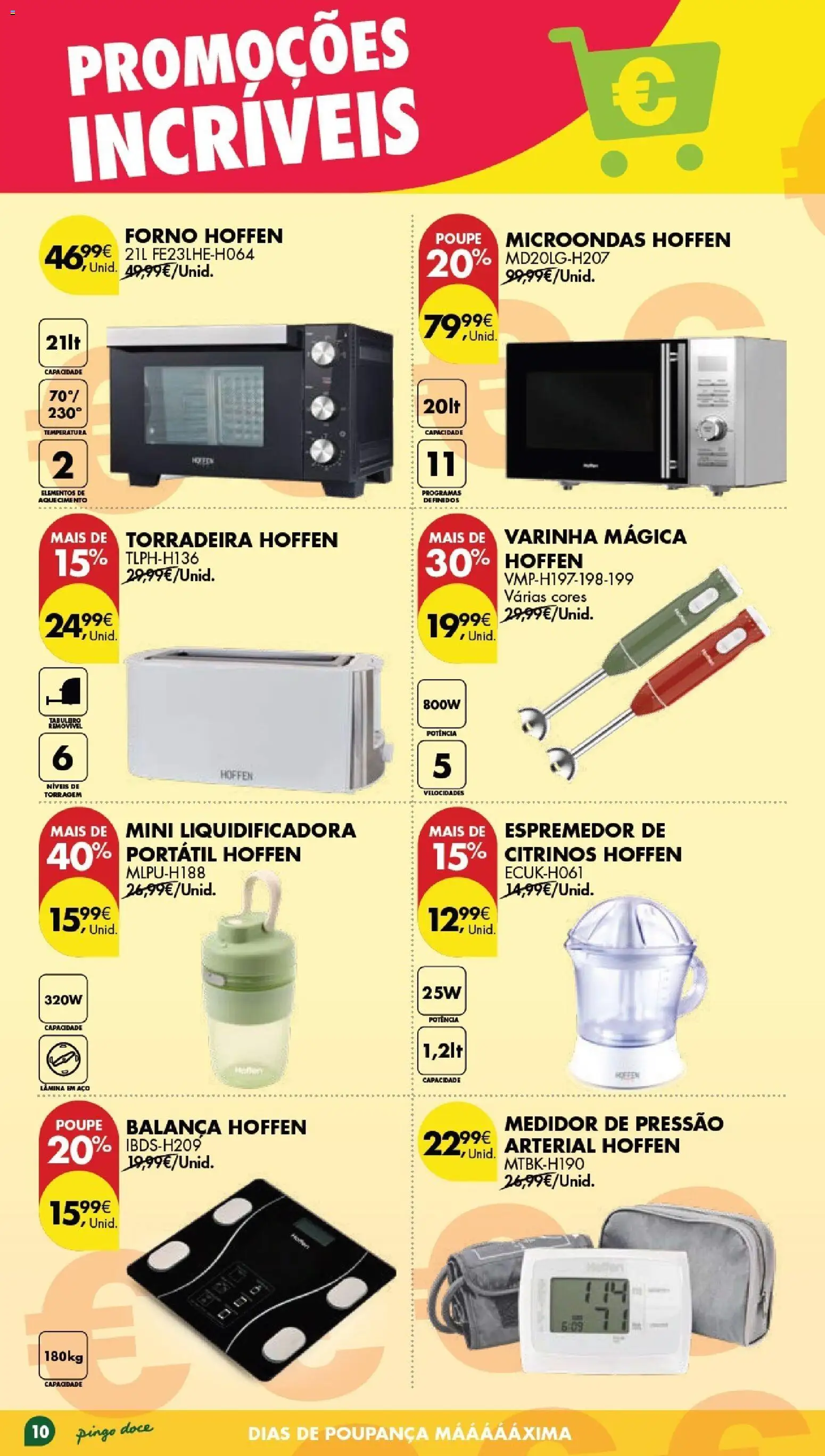 Pingo Doce Poupe Este Fim de Semana │ válido de 24.04.2026 | Página: 10 | Produtos: Forno, Medidor de pressão, Espremedor, Torradeira