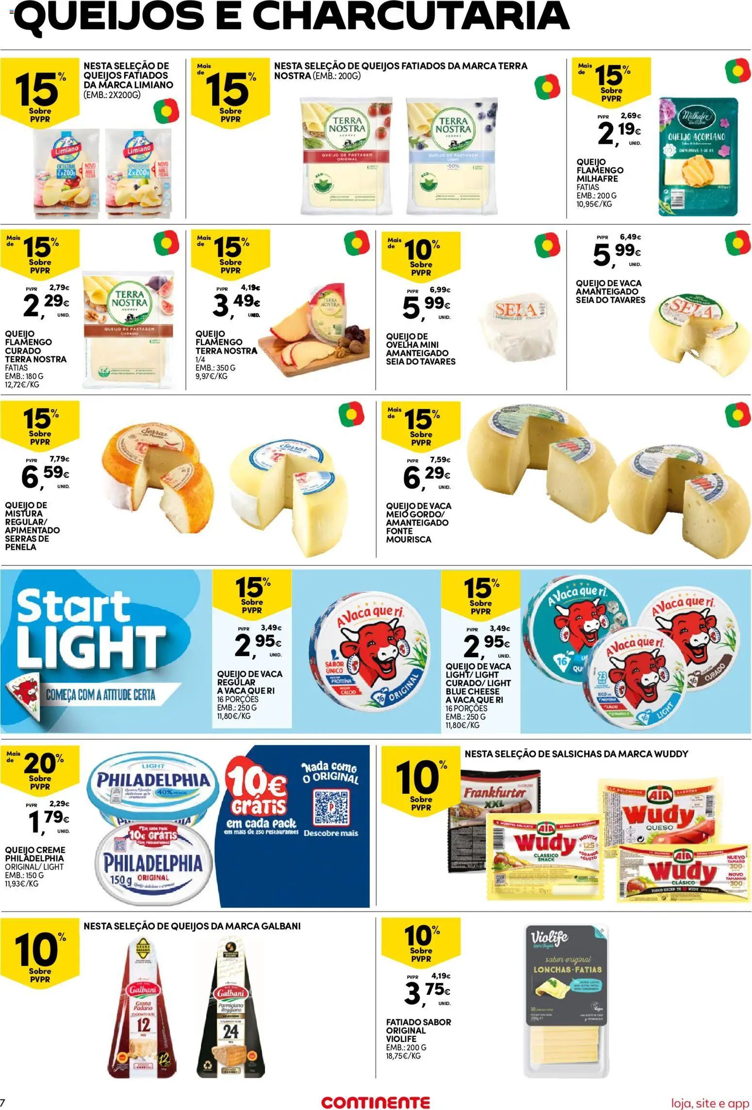 Continente Semanal Continente Bom Dia │ válido de 10.03.2026 | Página: 7 | Produtos: Queijo creme, Cream cheese, Cálcio, Queijo