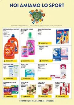 Anteprima del volantino Eté volantino Noi Amiamo Lo Sport valido a partire dal 23.03.2026 | Pagina: 4 | Prodotti: Deodorante, Slip, Burro, Lavatrice