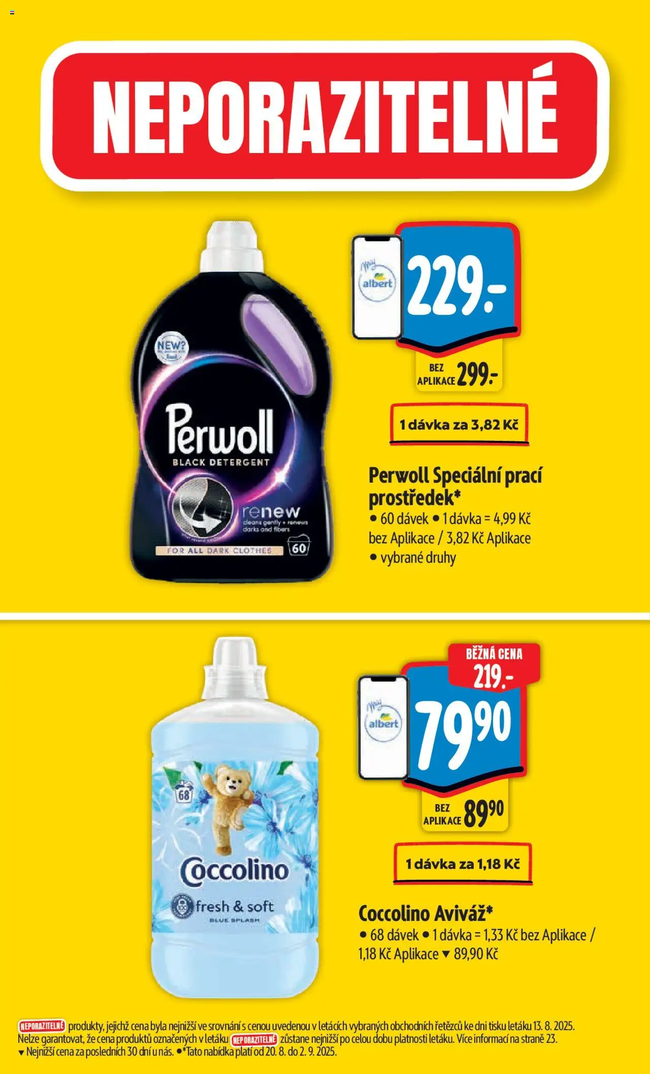 Albert leták - Hypermarket od 20.08.2025 | Strana: 4 | Produkty: Coccolino, Perwoll