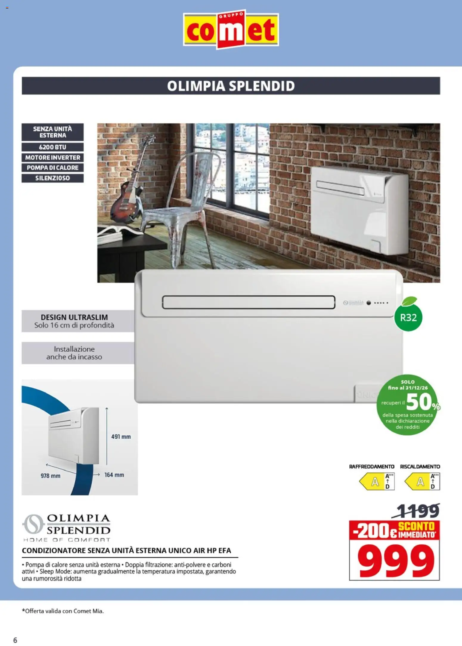 Volantino Comet del 12.03.2026 | Pagina: 6 | Prodotti: Condizionatore