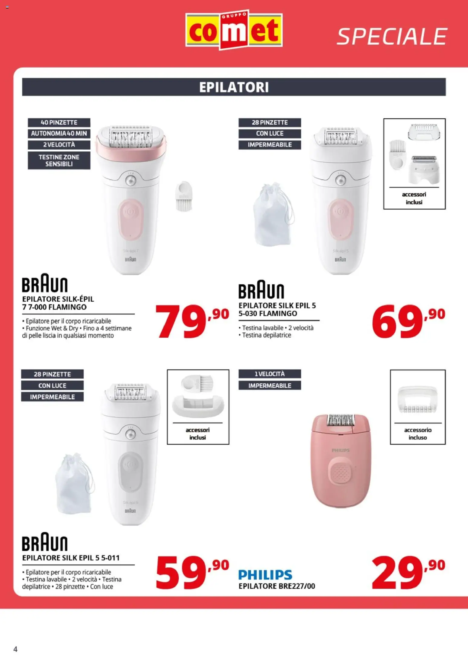 Volantino Comet del 20.03.2026 | Pagina: 4 | Prodotti: Epilatore