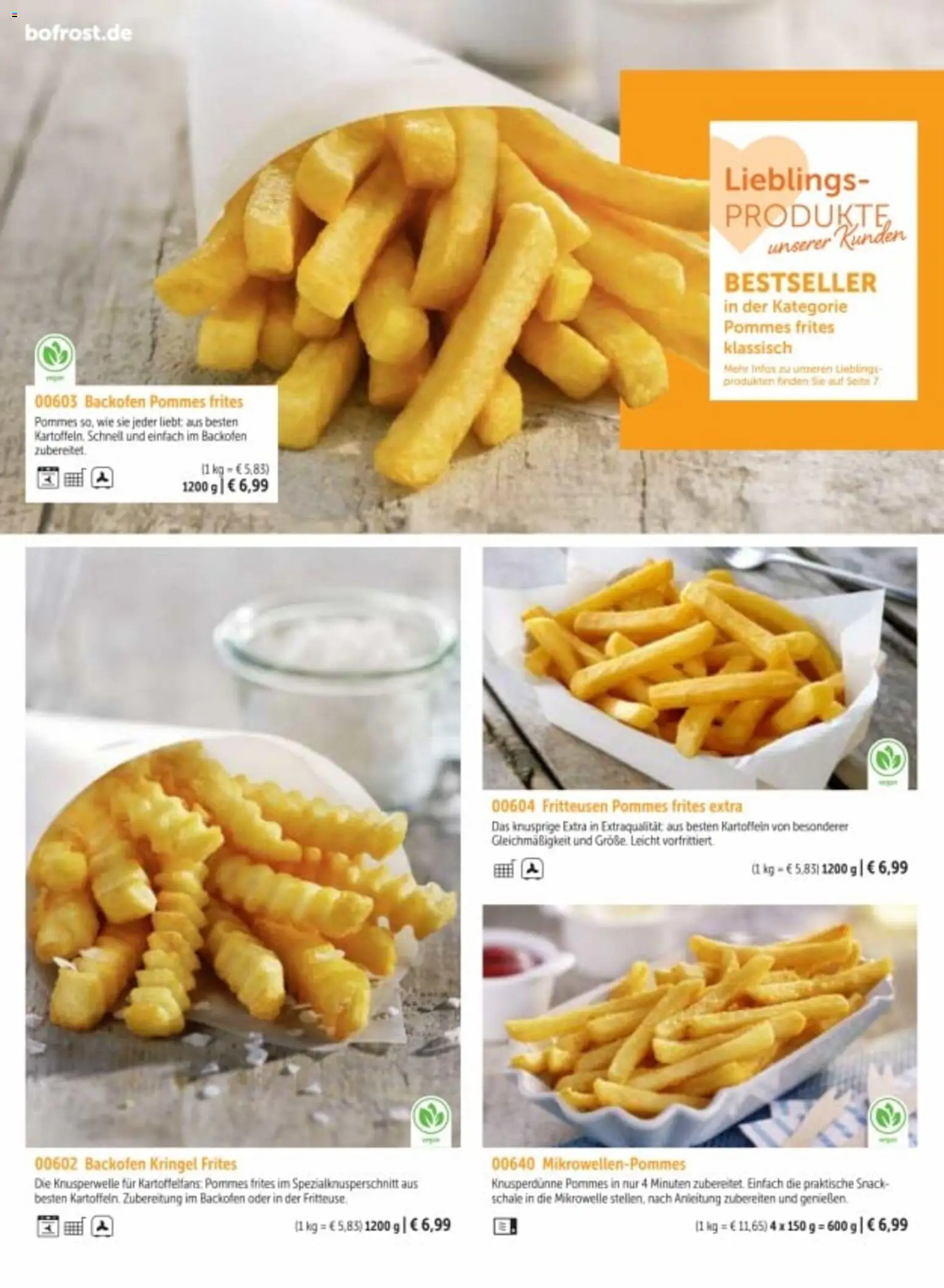 Bofrost Katalog – gültig ab 06.03.2026 | Seite: 44 | Produkte: Pommes, Pommes frites, Kartoffeln, Backofen