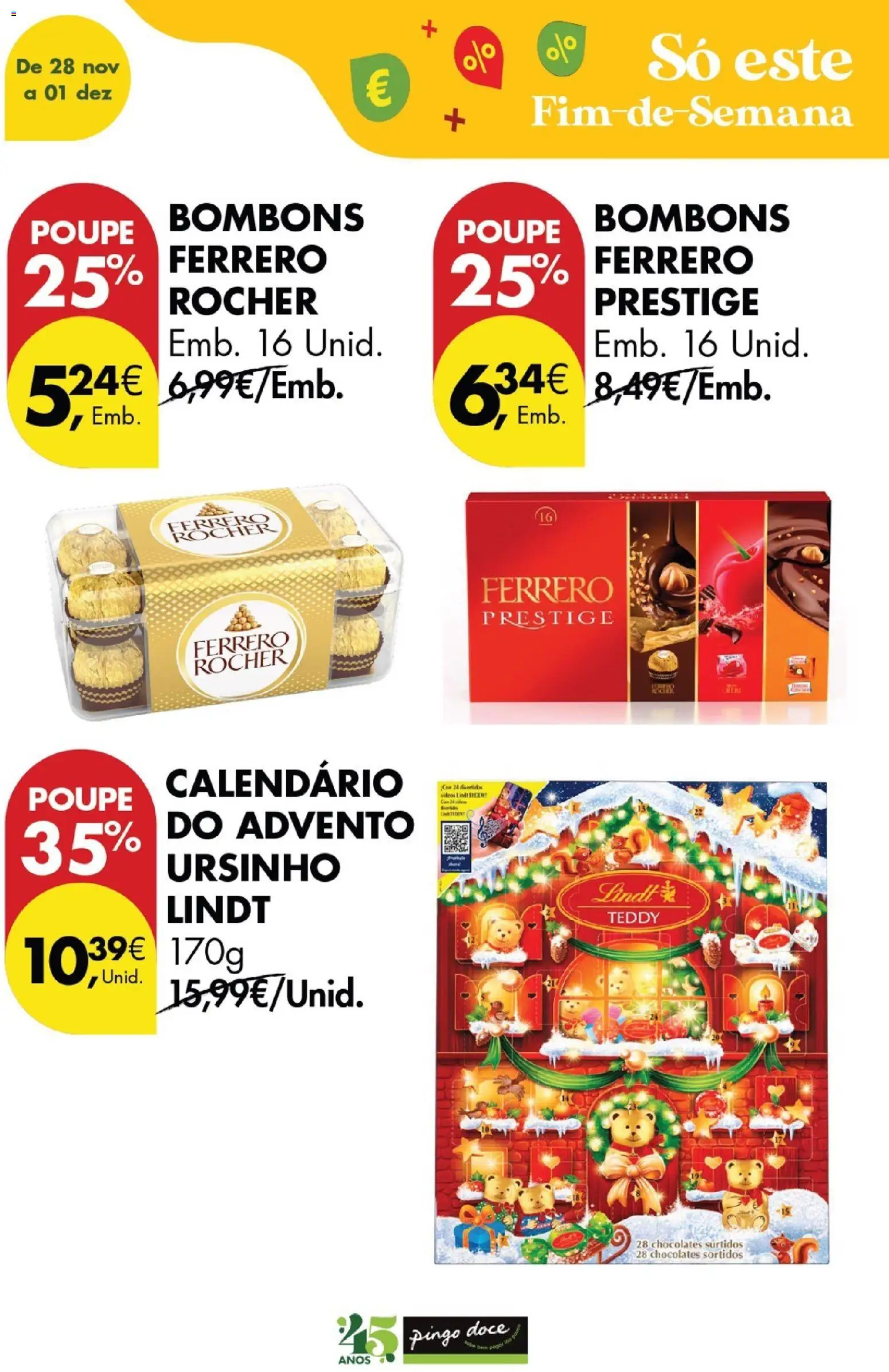Pingo Doce Poupe este Fim de Semana │ válido de 28.11.2025 | Página: 17 | Produtos: Ferrero rocher, Chocolates