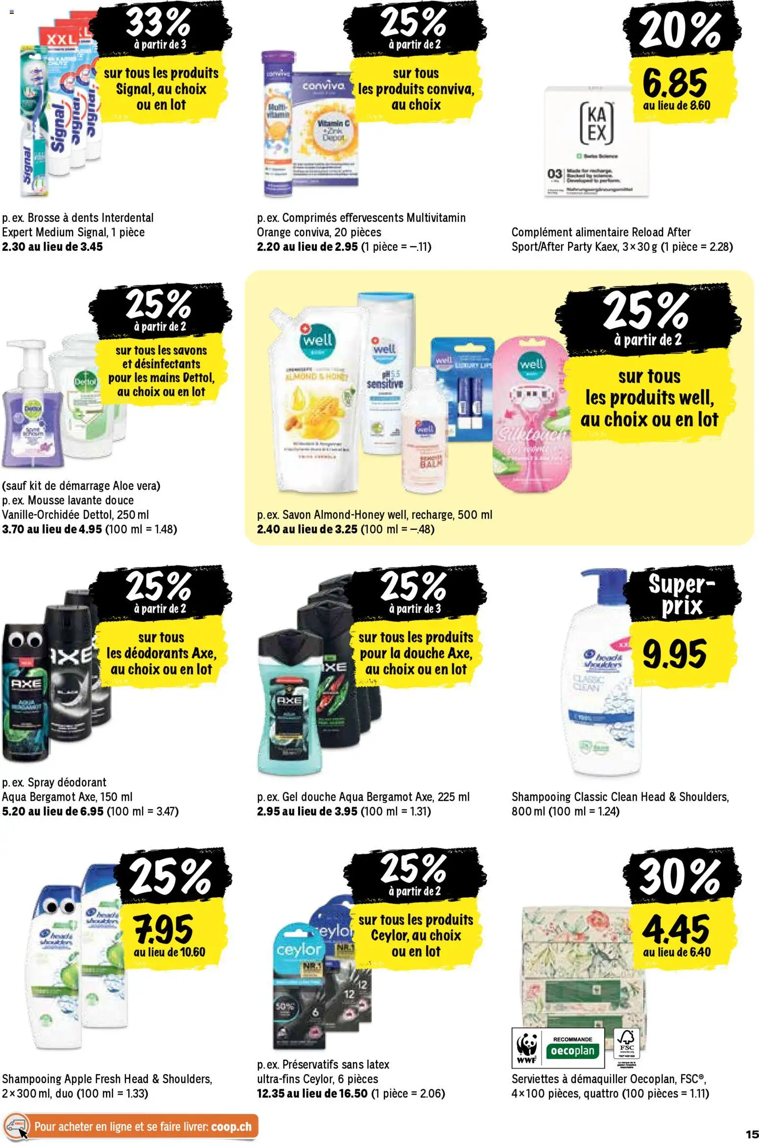 Coop - Les actions de la semaine – gültig ab 22.12.2025 | Seite: 15 | Produkte: Shampoo, Deodorant, Shower Gel, Apple