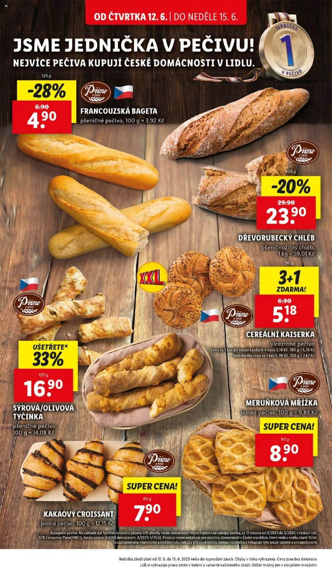 Lidl leták od 12.06.2025 | Strana: 12 | Produkty: Kaiserka, Chléb, Pečivo, Croissant