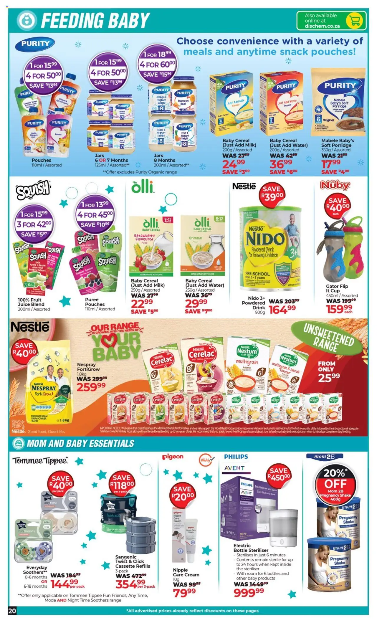 Dis-Chem Specials │ valid from 19.08.2025 | Page: 20 | Products: Milk, Juice, Beef, Cream
