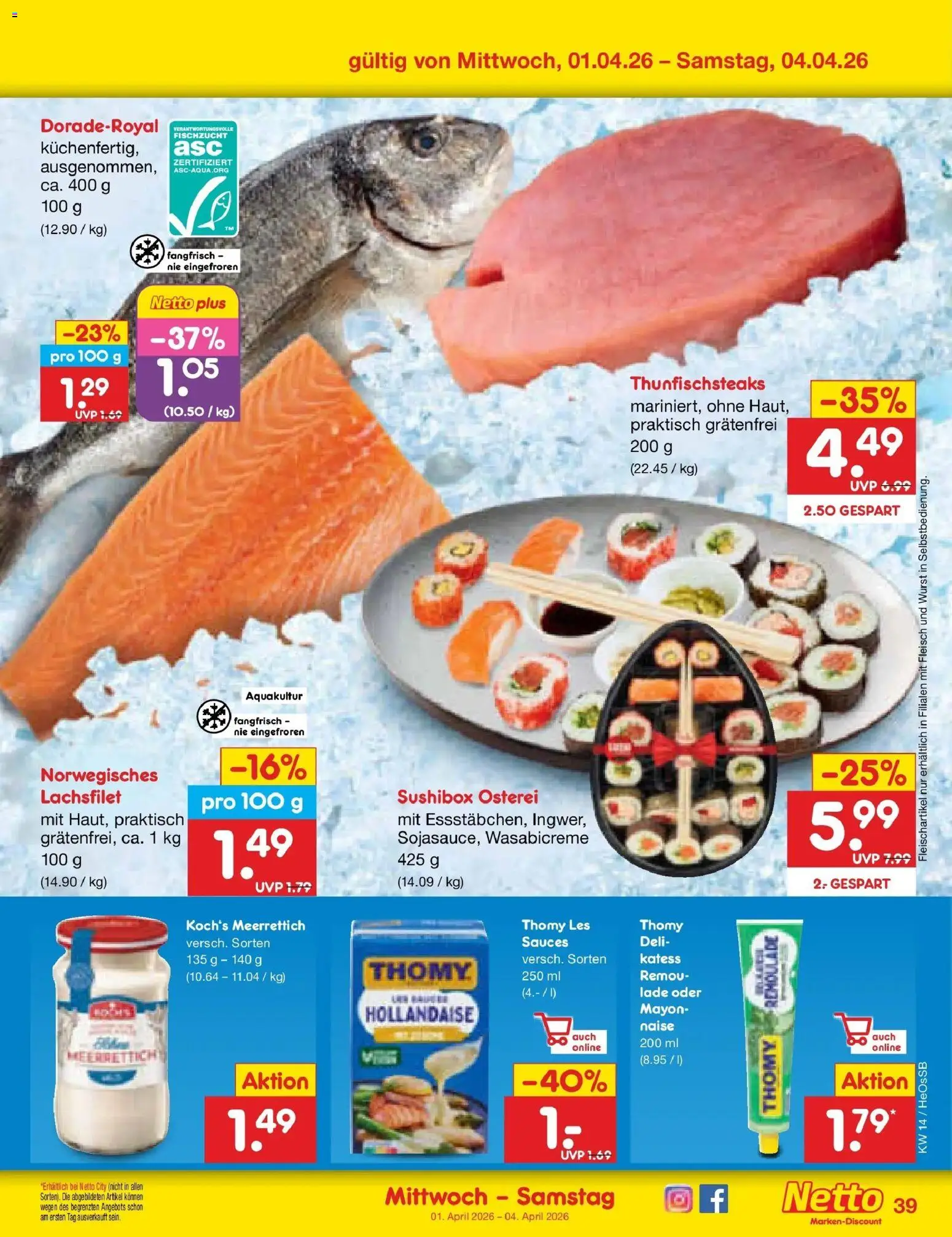 Netto Marken-Discount Prospekt Kröpelin	 – gültig ab 29.03.2026 | Seite: 43 | Produkte: Wurst, Fleisch