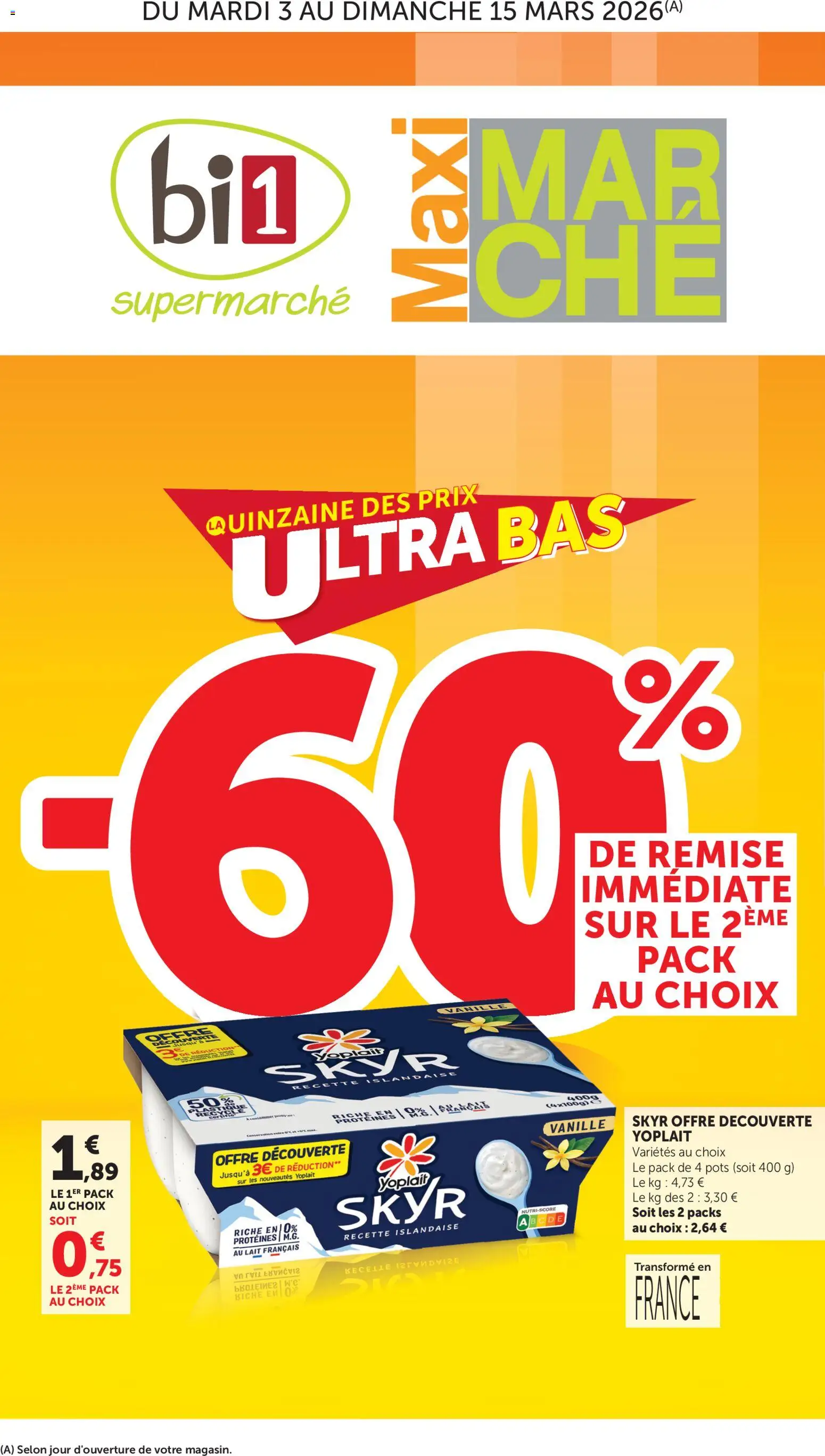 {H1} | Page: 1 | Produits: Lait, Skyr