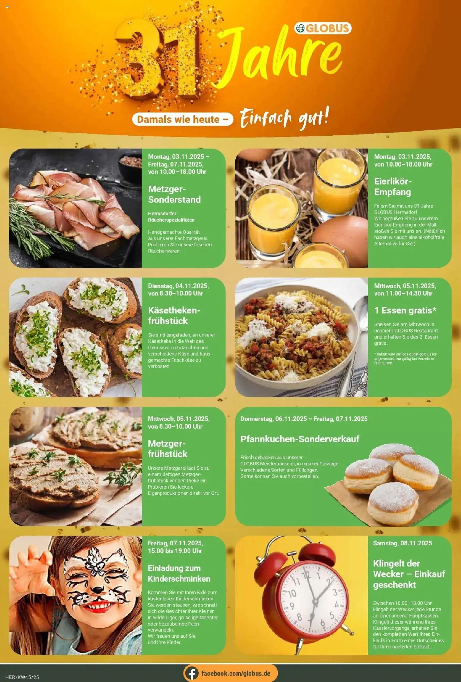 Globus prospekt Hermsdorf	 – gültig ab 02.11.2025 | Seite: 4 | Produkte: Käse, Monster, Frischkase, Wecker