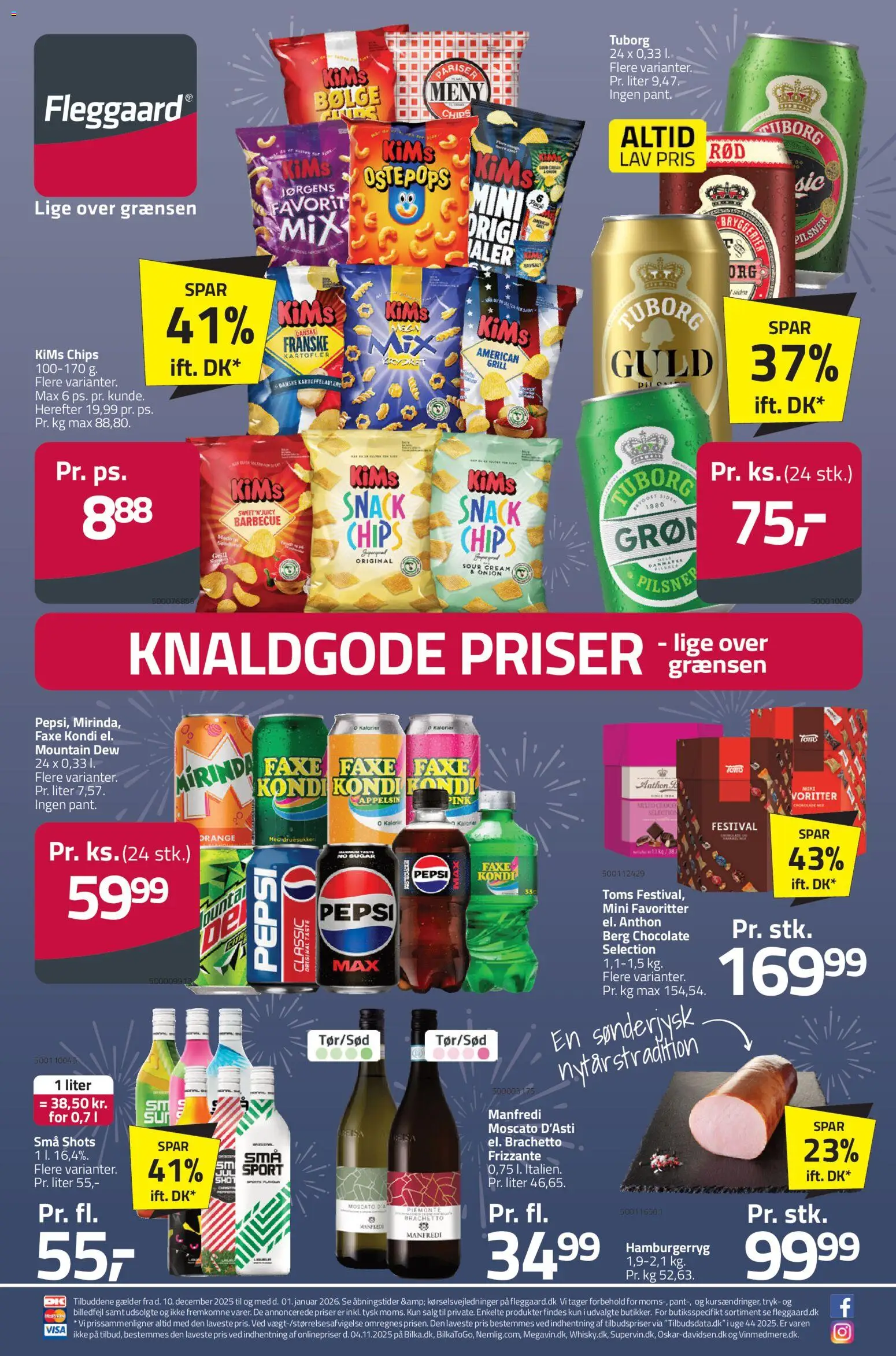 Fleggaard tilbudsavis – gyldig fra 10.12.2025 | Side: 1 | Produkter: Kartofler, Faxe Kondi, Grill, Pepsi