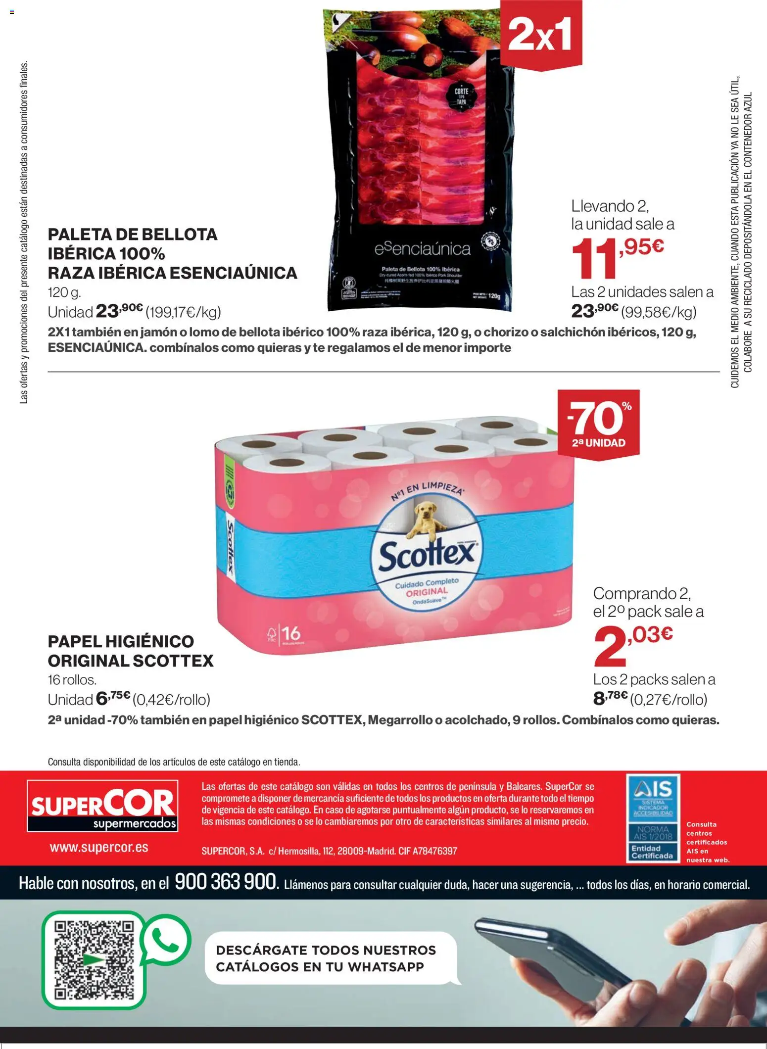Supercor Canarias │ válido desde el 23.10.2025 | Página: 32 | Productos: Jamón, Papel higienico, Té