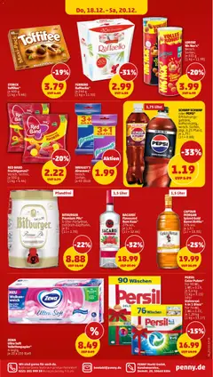 Penny Prospekt 	 ab 15.12.2025 gültig | Seite: 45 | Produkte: Raffaello, Bacardi, Schwip schwap, Pepsi
