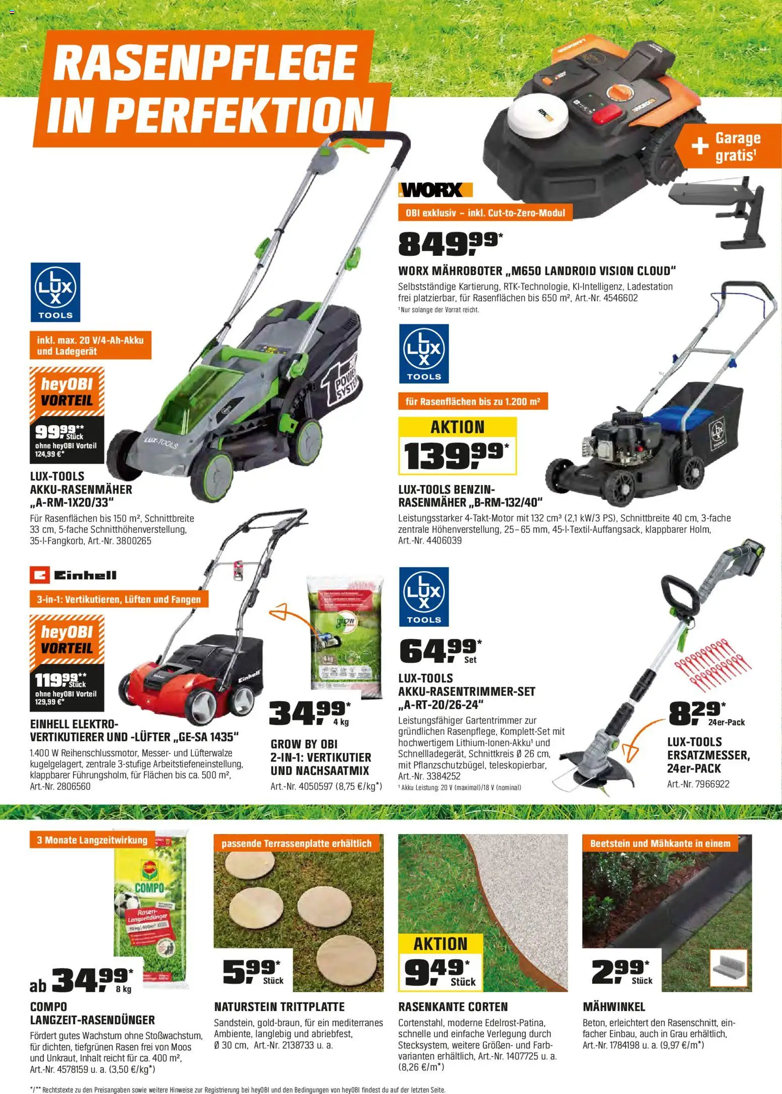 OBI Flugblatt gültig ab 26.03.2026 | Seite: 12 | Produkte: Rasenmäher