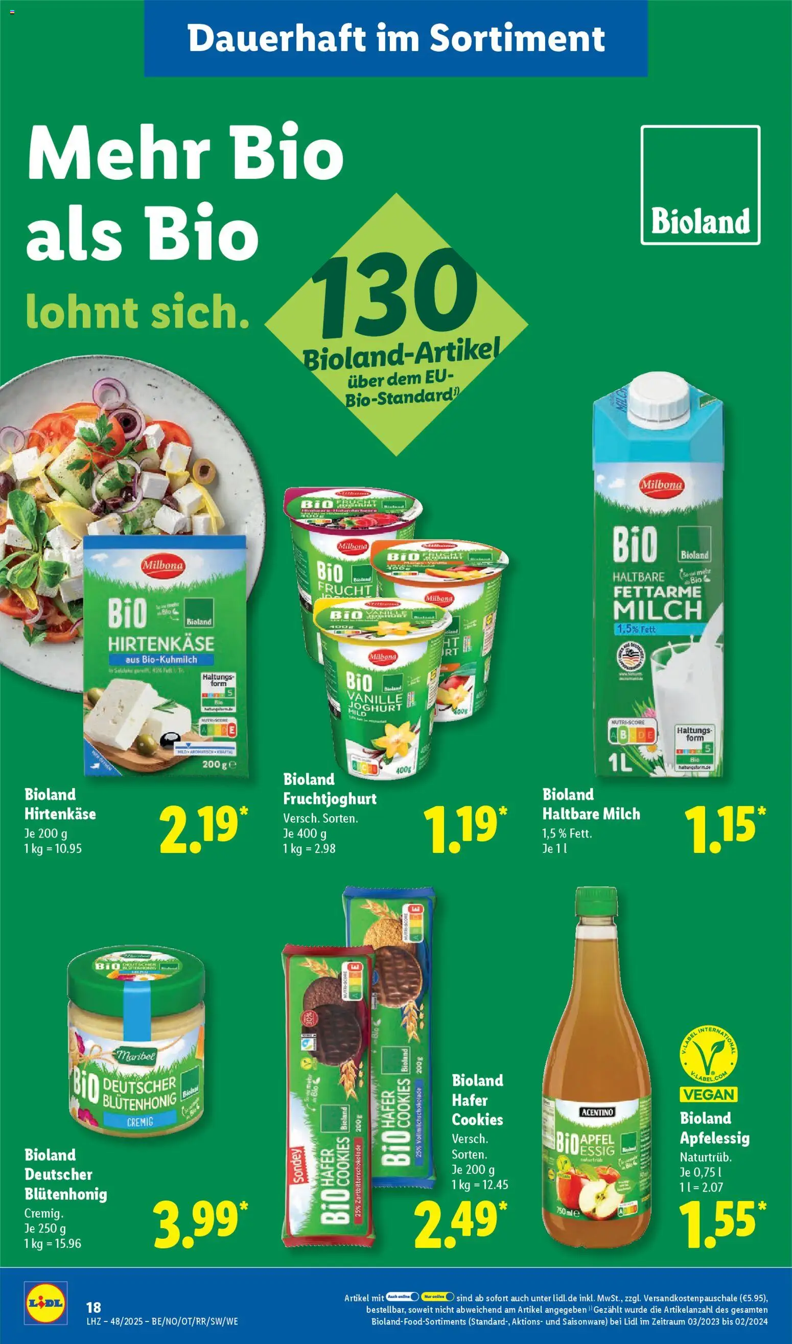 Lidl Prospekt Zossen – gültig ab 24.11.2025 | Seite: 24 | Produkte: Milch, Essig, Haltbare milch, Fruchtjoghurt